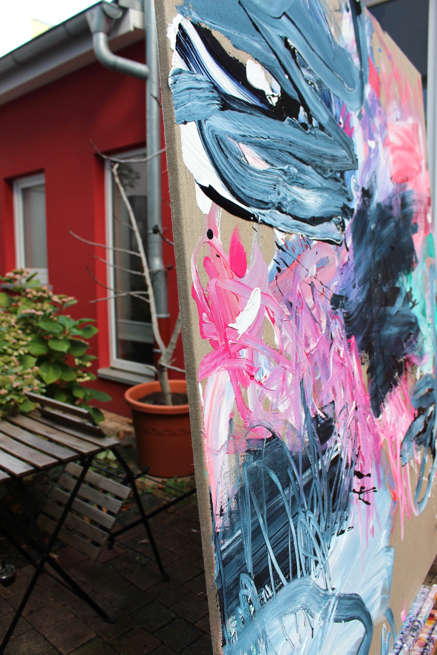 Artwork by Daniela Schweinsberg, Drama Queen, Made of Acrylic, mixed media on linen 