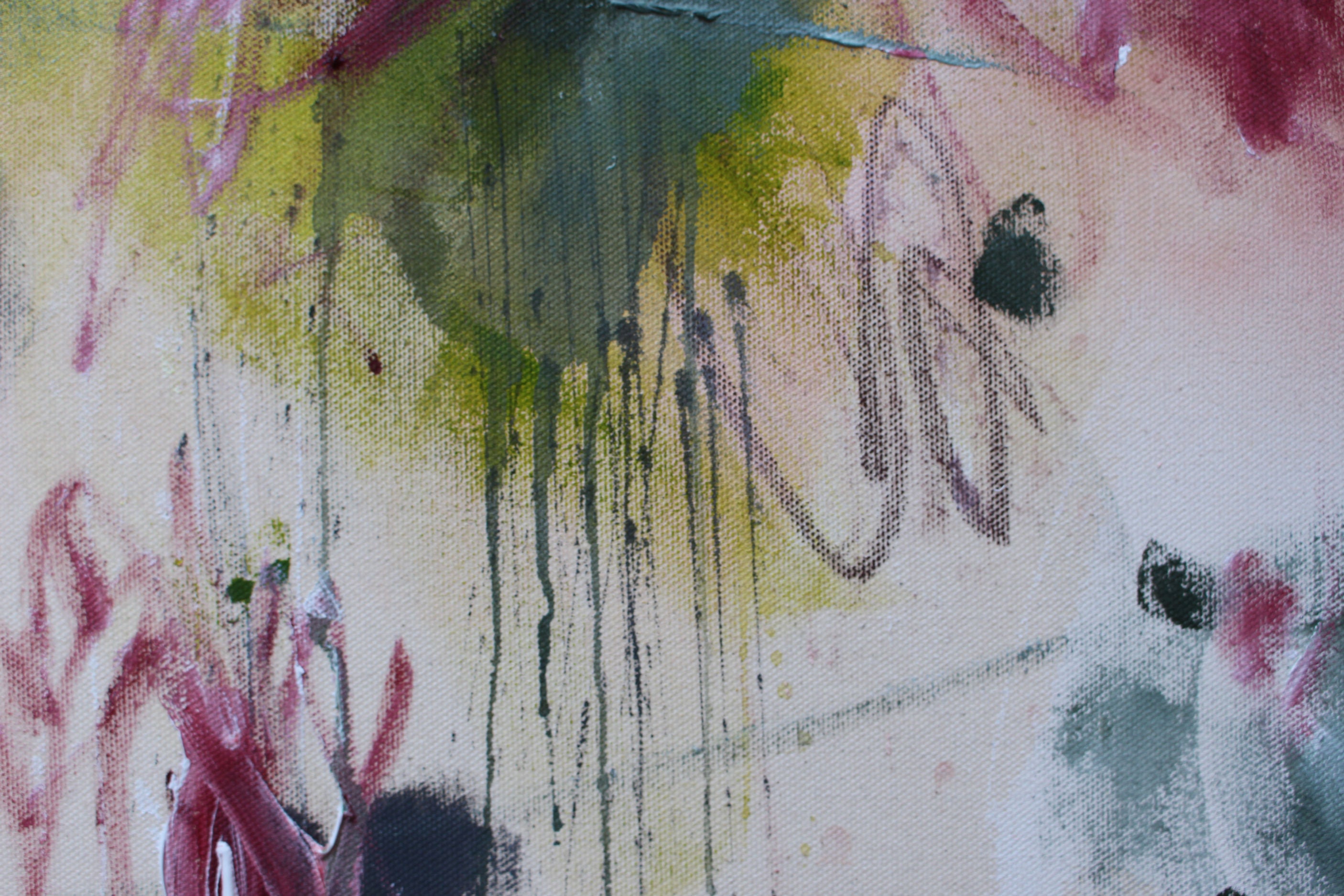 Artwork by Daniela Schweinsberg, I Want All the Roses, Made of Acrylic / mixed media on canvas / Silky finish with UV protection 