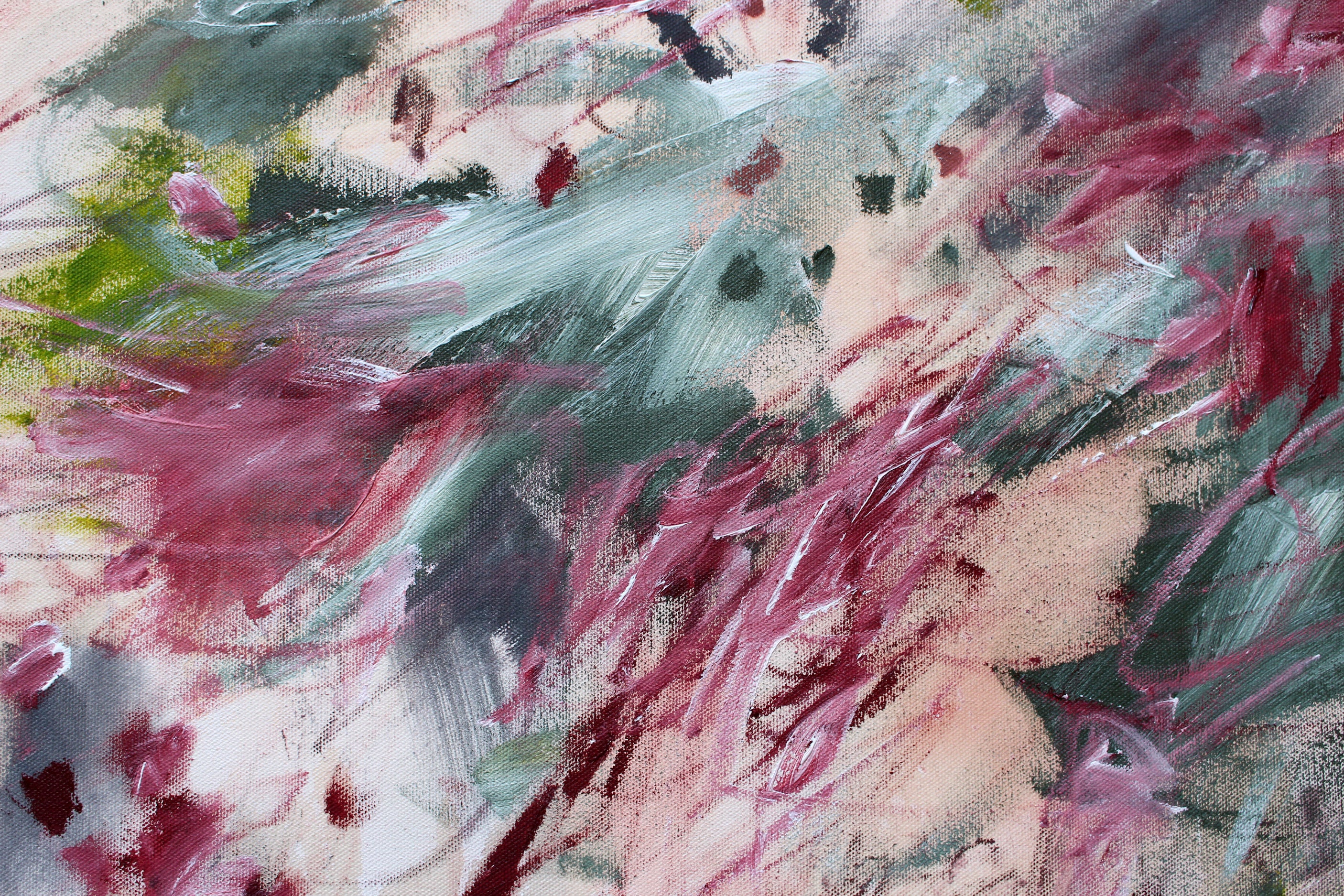 Artwork by Daniela Schweinsberg, I Want All the Roses, Made of Acrylic / mixed media on canvas / Silky finish with UV protection 