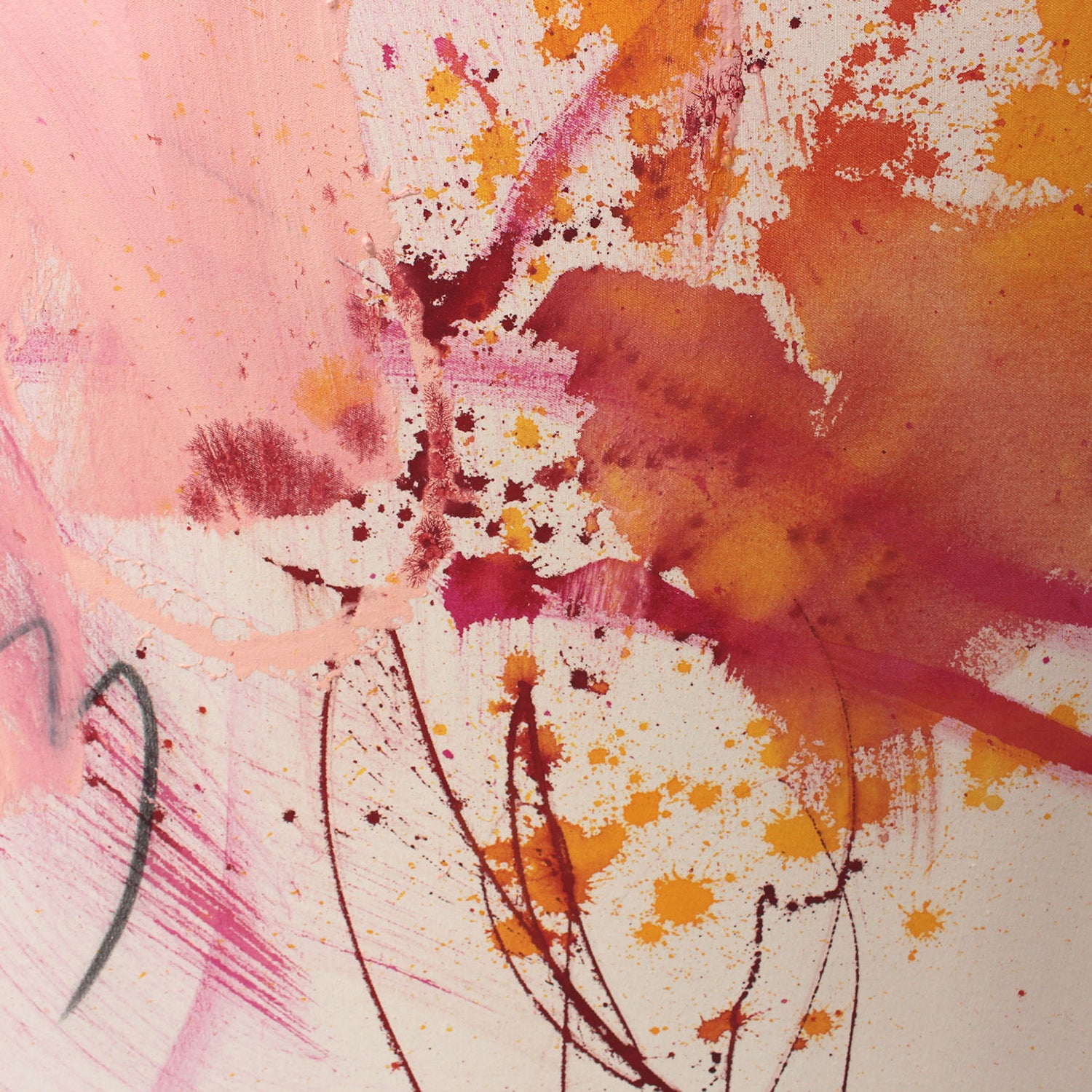 Artwork by Daniela Schweinsberg, Pink Is The New Black IV, Made of Acrylic, mixed media on canvas 