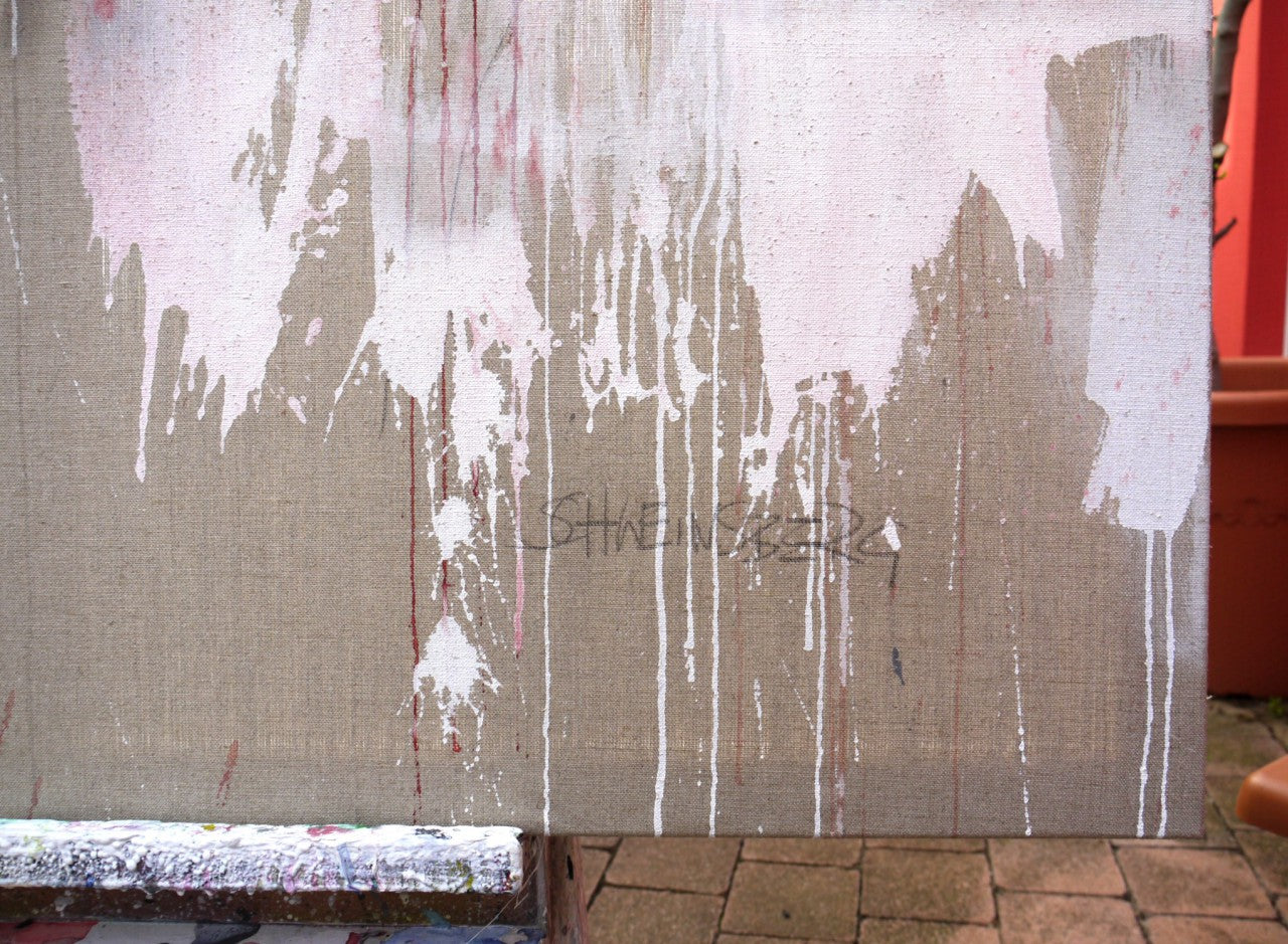 Artwork by Daniela Schweinsberg, Pink Noise (Abstract Expressionism), Made of Acrylic/mixed media on linen 