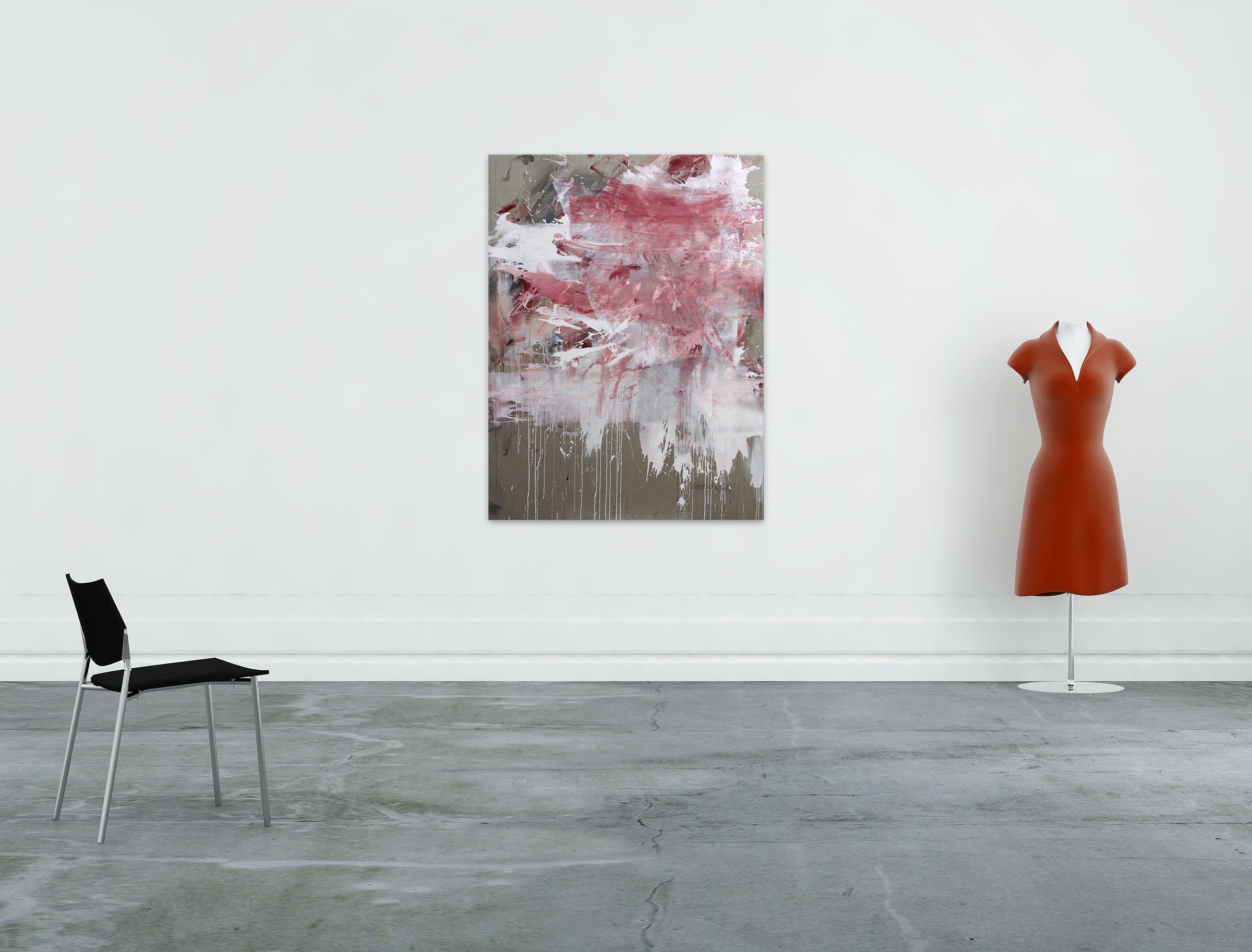 Artwork by Daniela Schweinsberg, Pink Noise (Abstract Expressionism), Made of Acrylic/mixed media on linen 