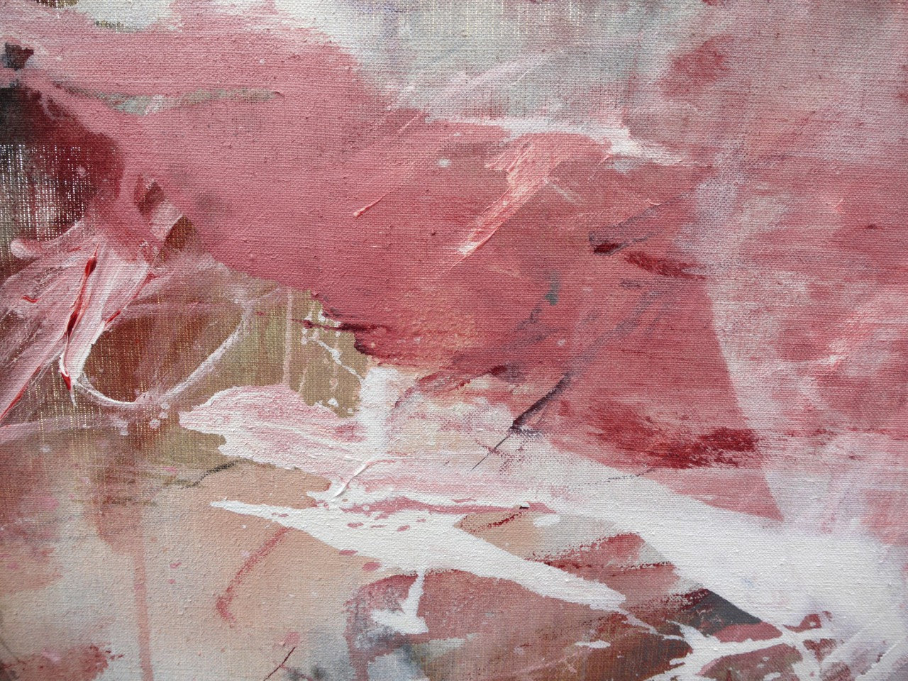Artwork by Daniela Schweinsberg, Pink Noise (Abstract Expressionism), Made of Acrylic/mixed media on linen 