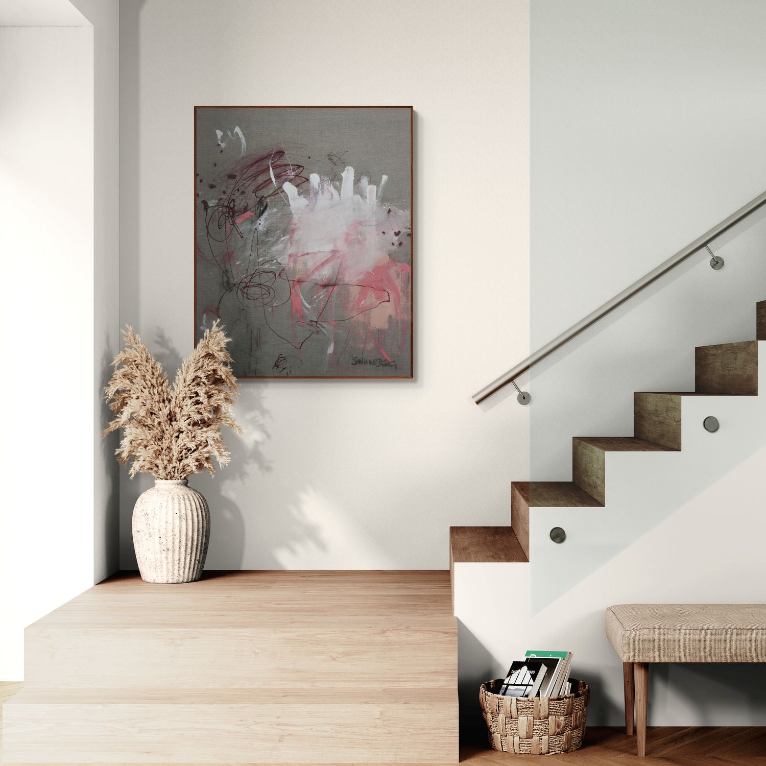 Artwork by Daniela Schweinsberg, Soliloquy (New Beginnings), Made of Mixed Media on raw linen 