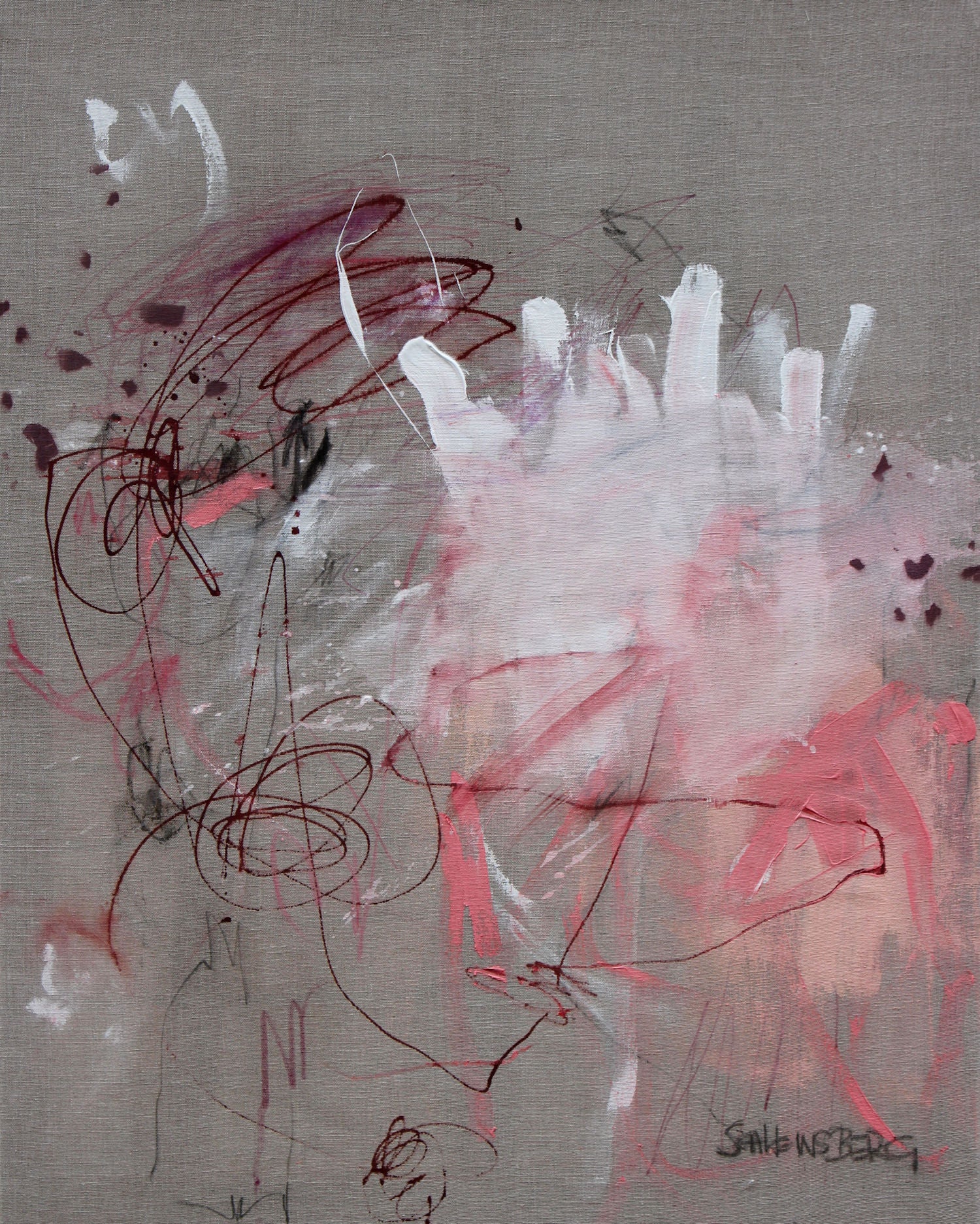 Artwork by Daniela Schweinsberg, Soliloquy (New Beginnings), Made of Mixed Media on raw linen 