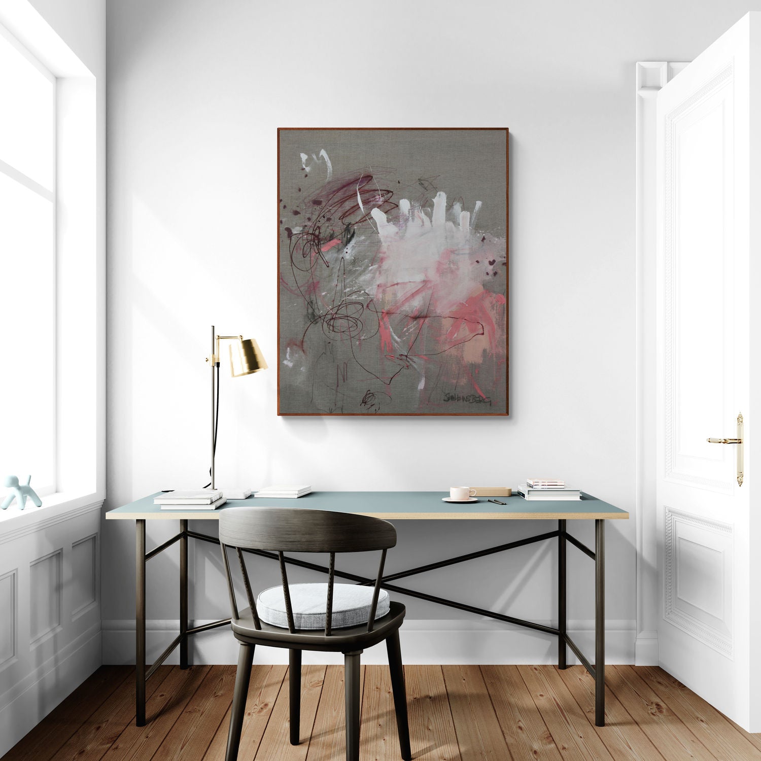 Artwork by Daniela Schweinsberg, Soliloquy (New Beginnings), Made of Mixed Media on raw linen 