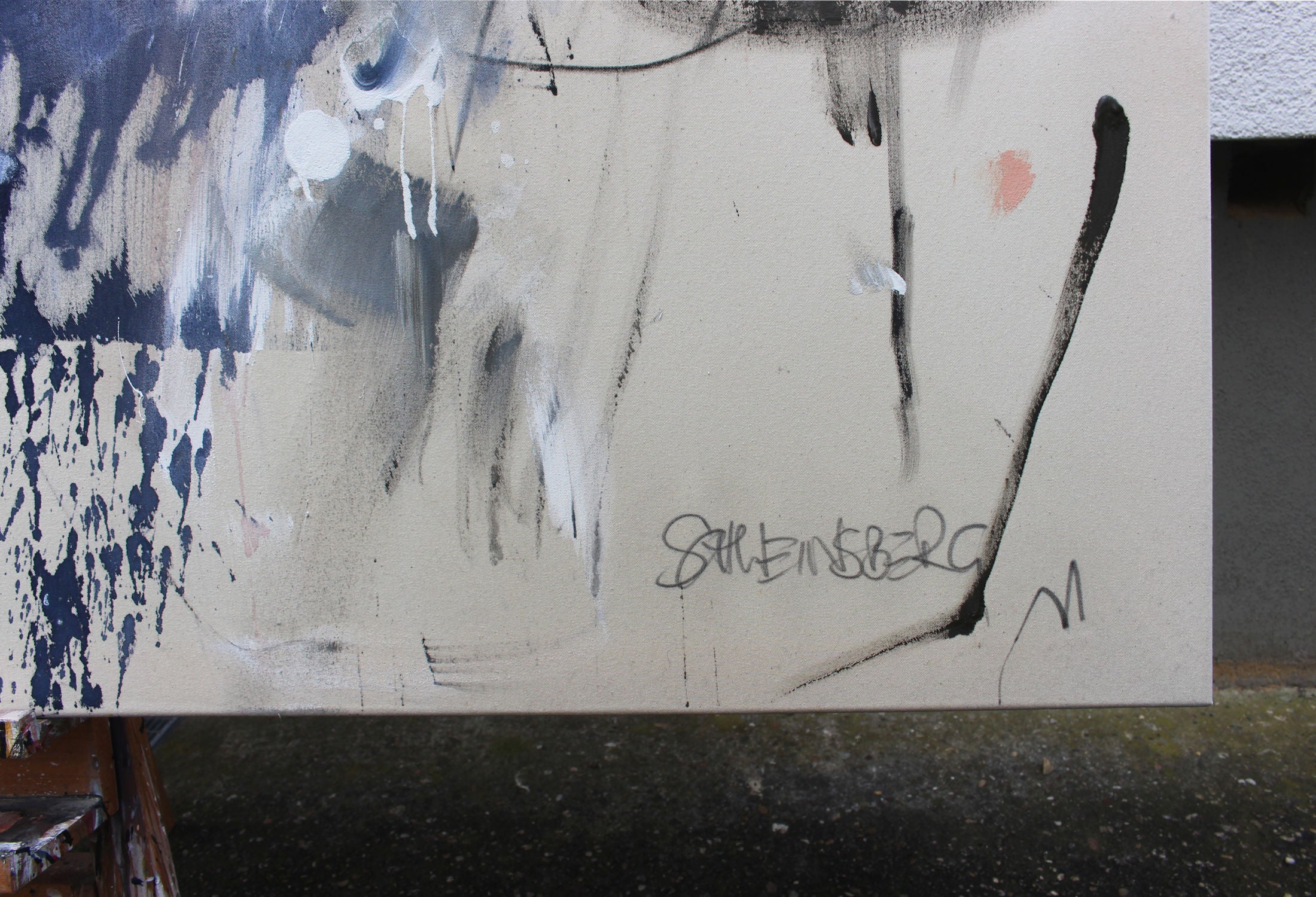 Artwork by Daniela Schweinsberg, We're All Searching, Made of Mixed Media on raw canvas 