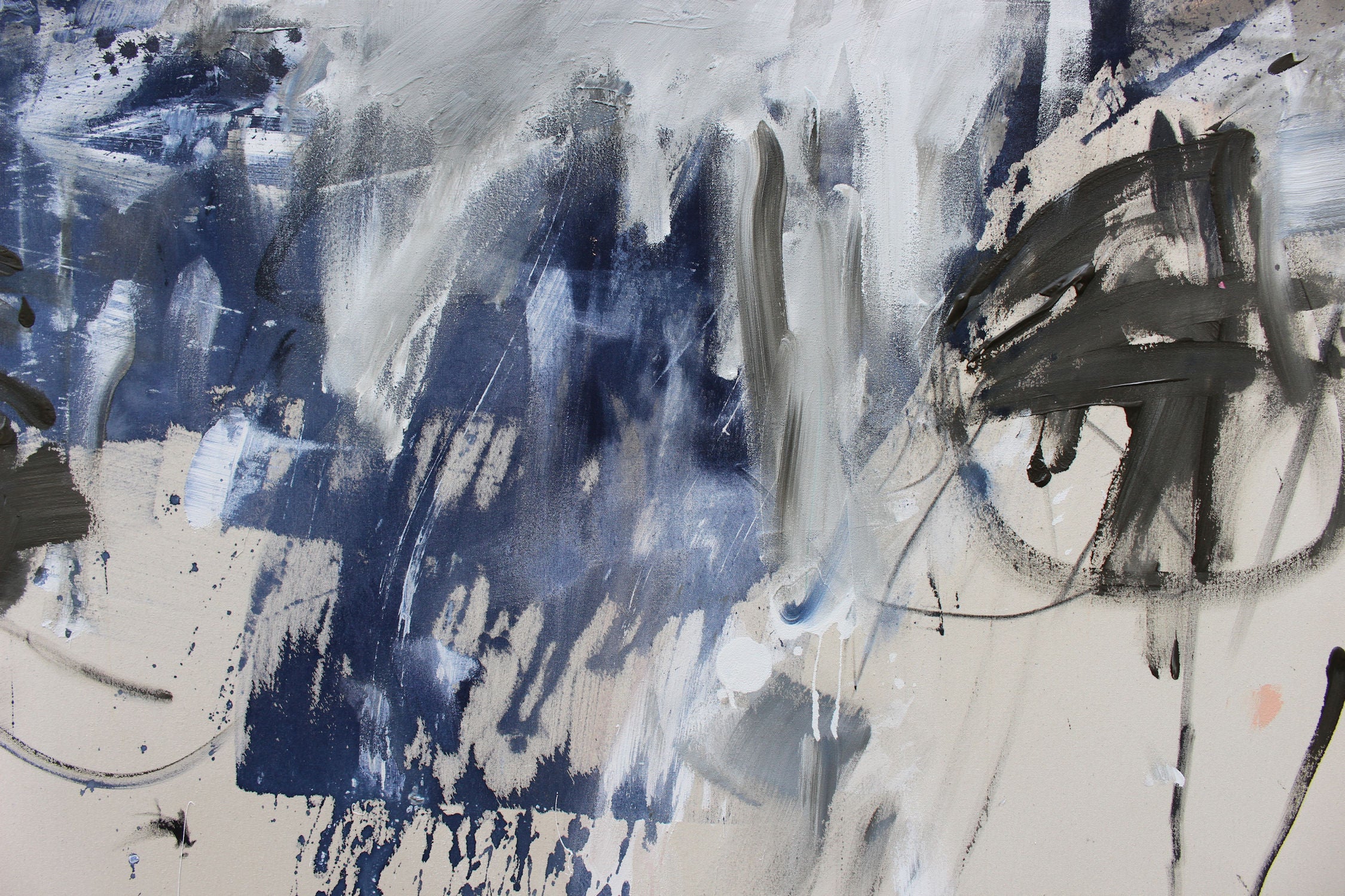 Artwork by Daniela Schweinsberg, We're All Searching, Made of Mixed Media on raw canvas 