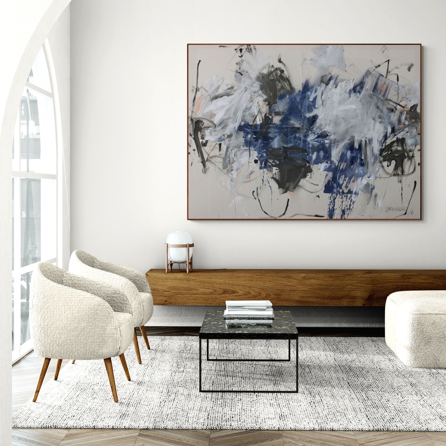 Artwork by Daniela Schweinsberg, We're All Searching, Made of Mixed Media on raw canvas 