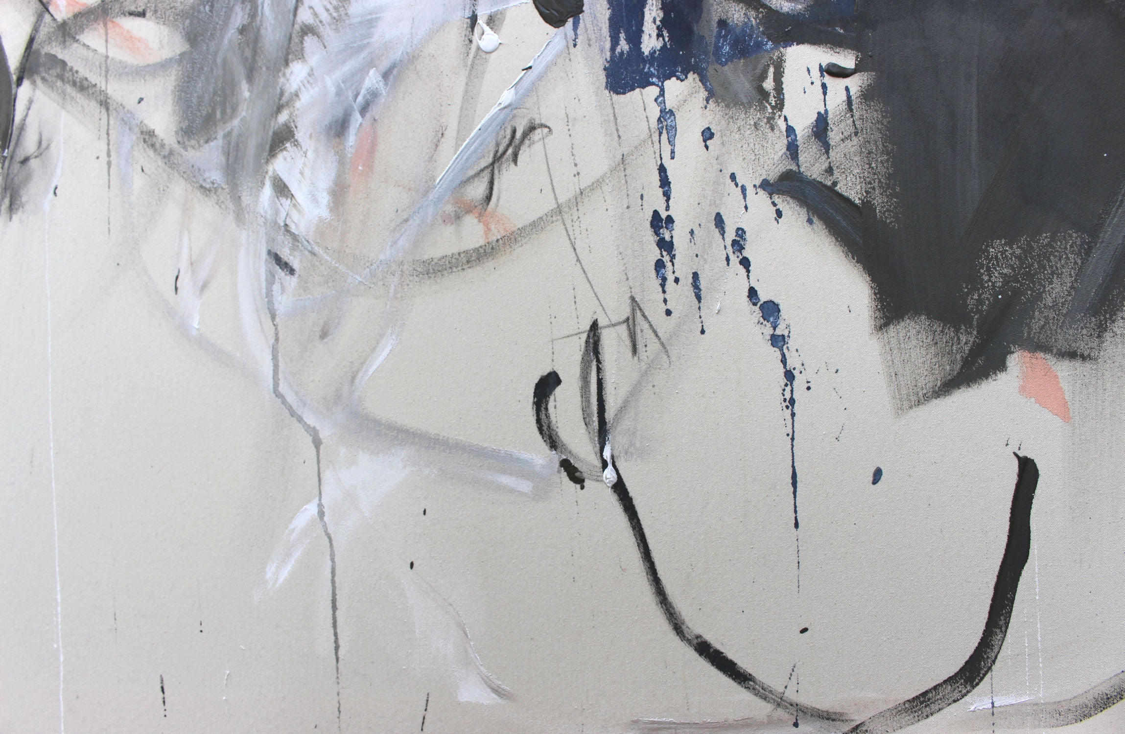 Artwork by Daniela Schweinsberg, We're All Searching, Made of Mixed Media on raw canvas 