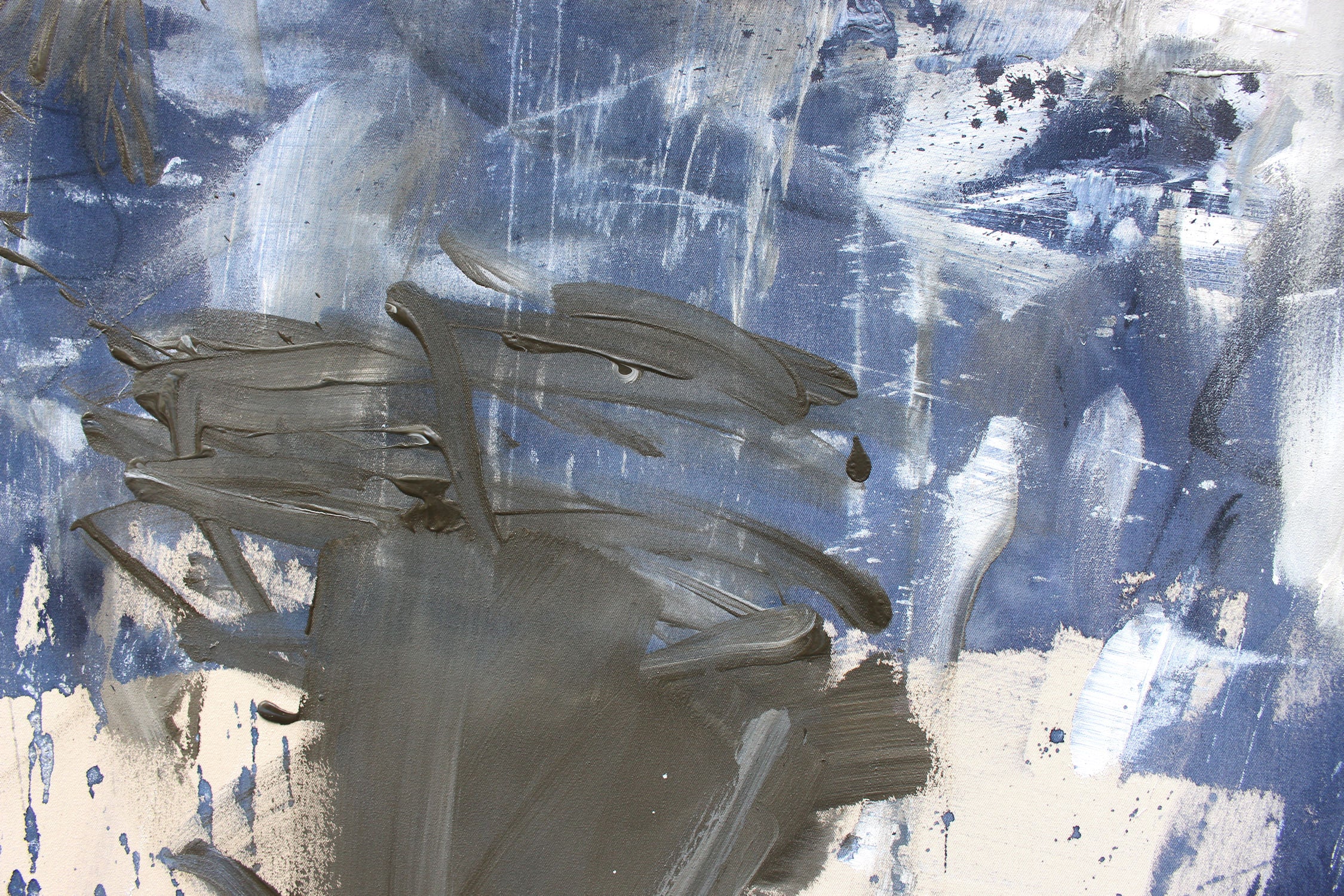 Artwork by Daniela Schweinsberg, We're All Searching, Made of Mixed Media on raw canvas 