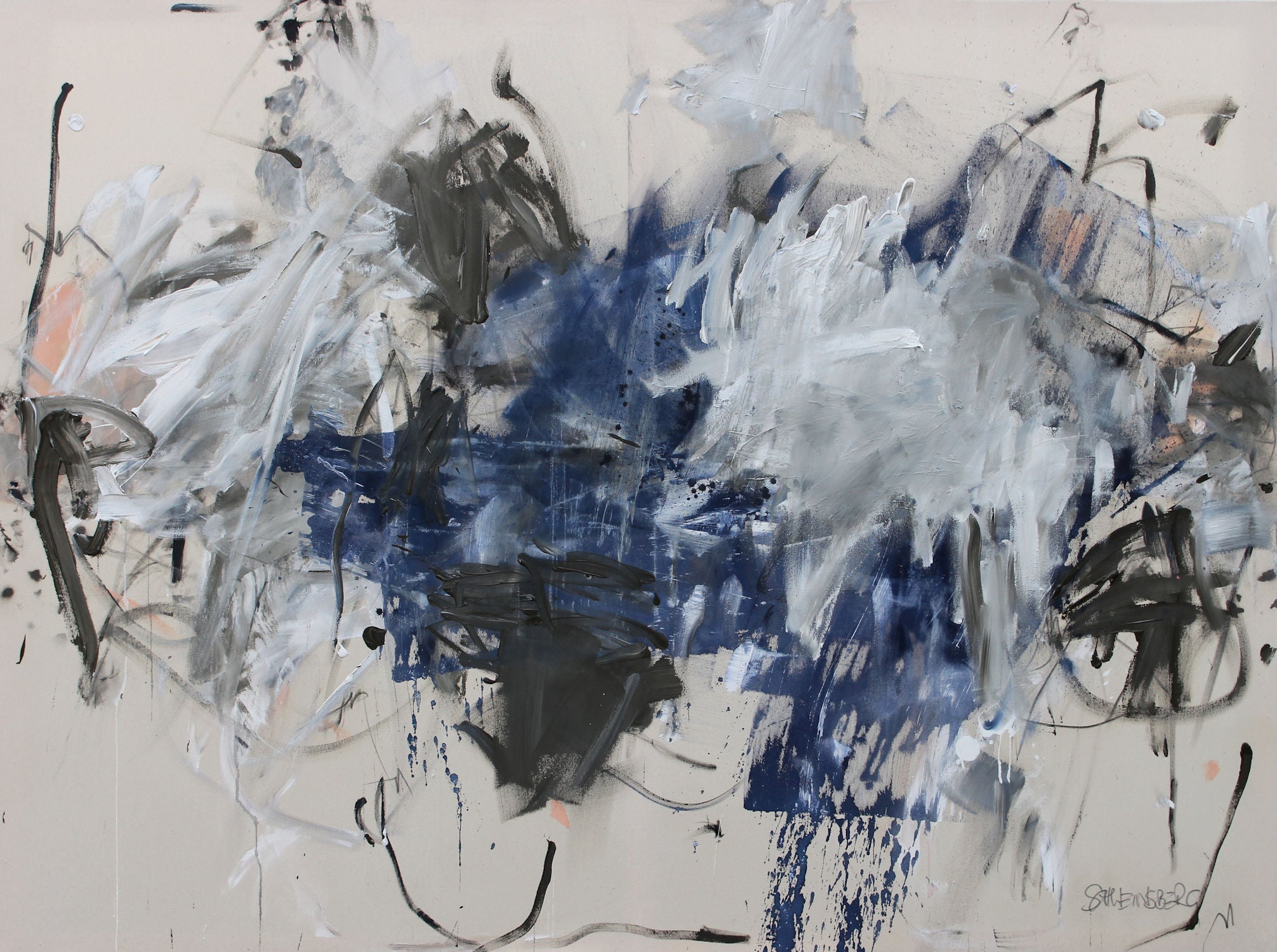 Artwork by Daniela Schweinsberg, We're All Searching, Made of Mixed Media on raw canvas 