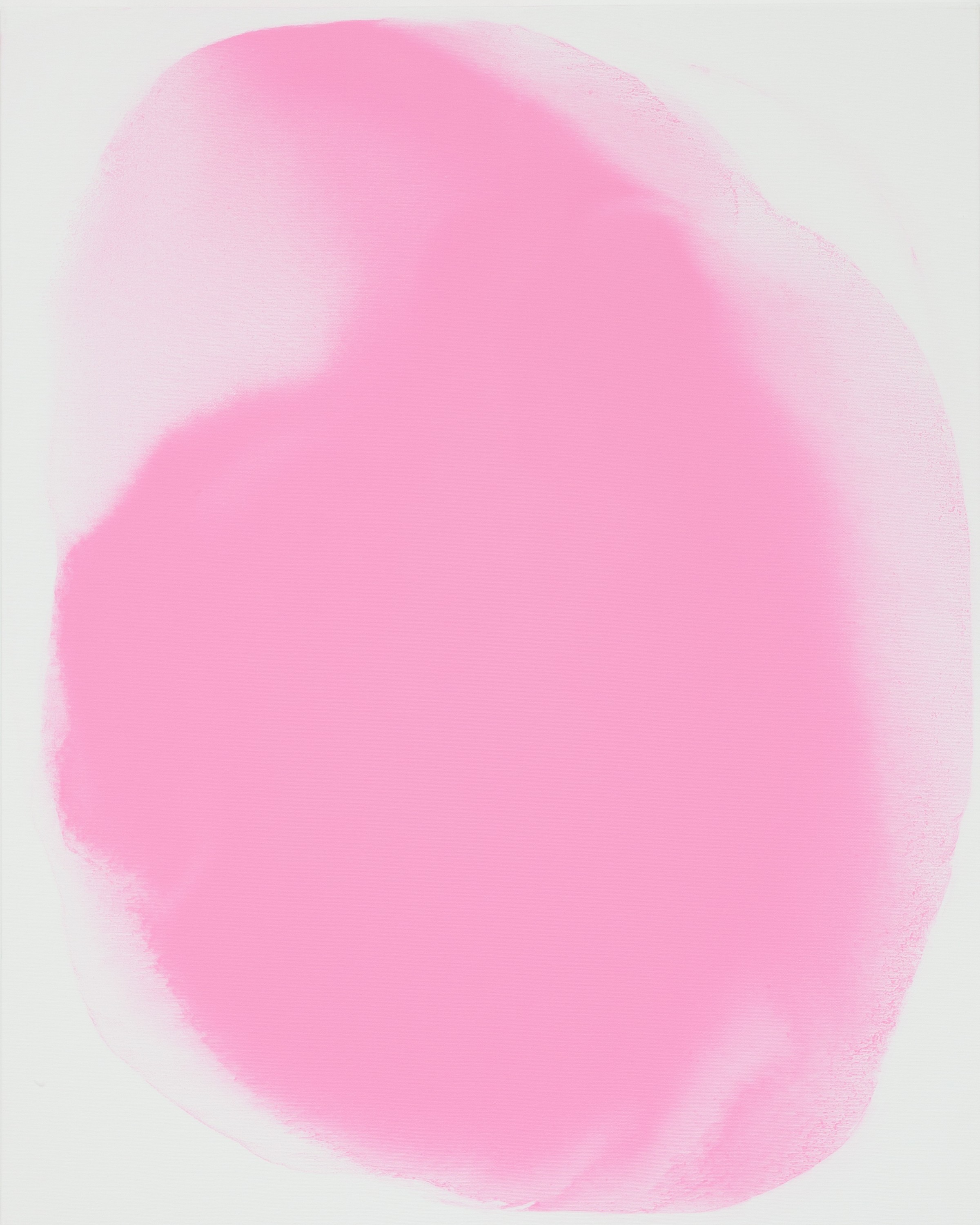 A pink circle painted on a white background.