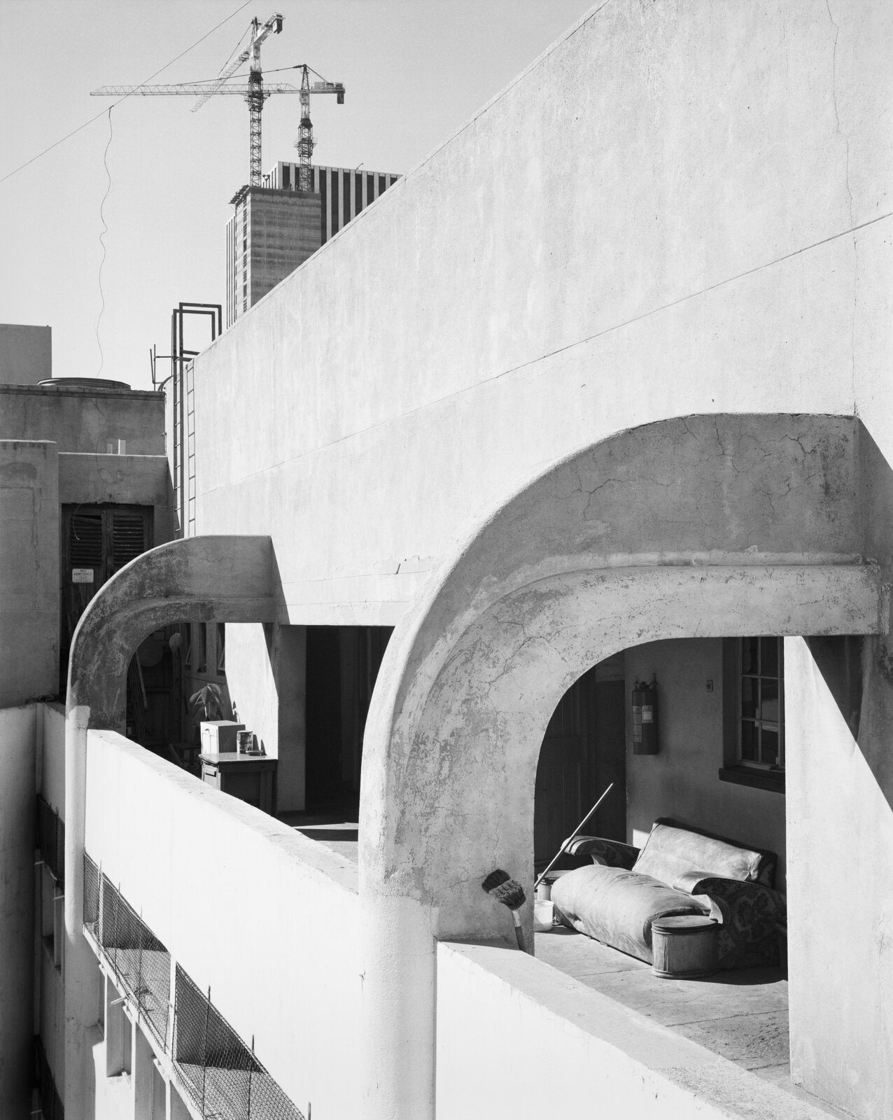 Location in the sky': the servants' quarters of Essanby house. Jeppe Street, Johannesburg. 4 April 1984. by David Goldblatt, 1984