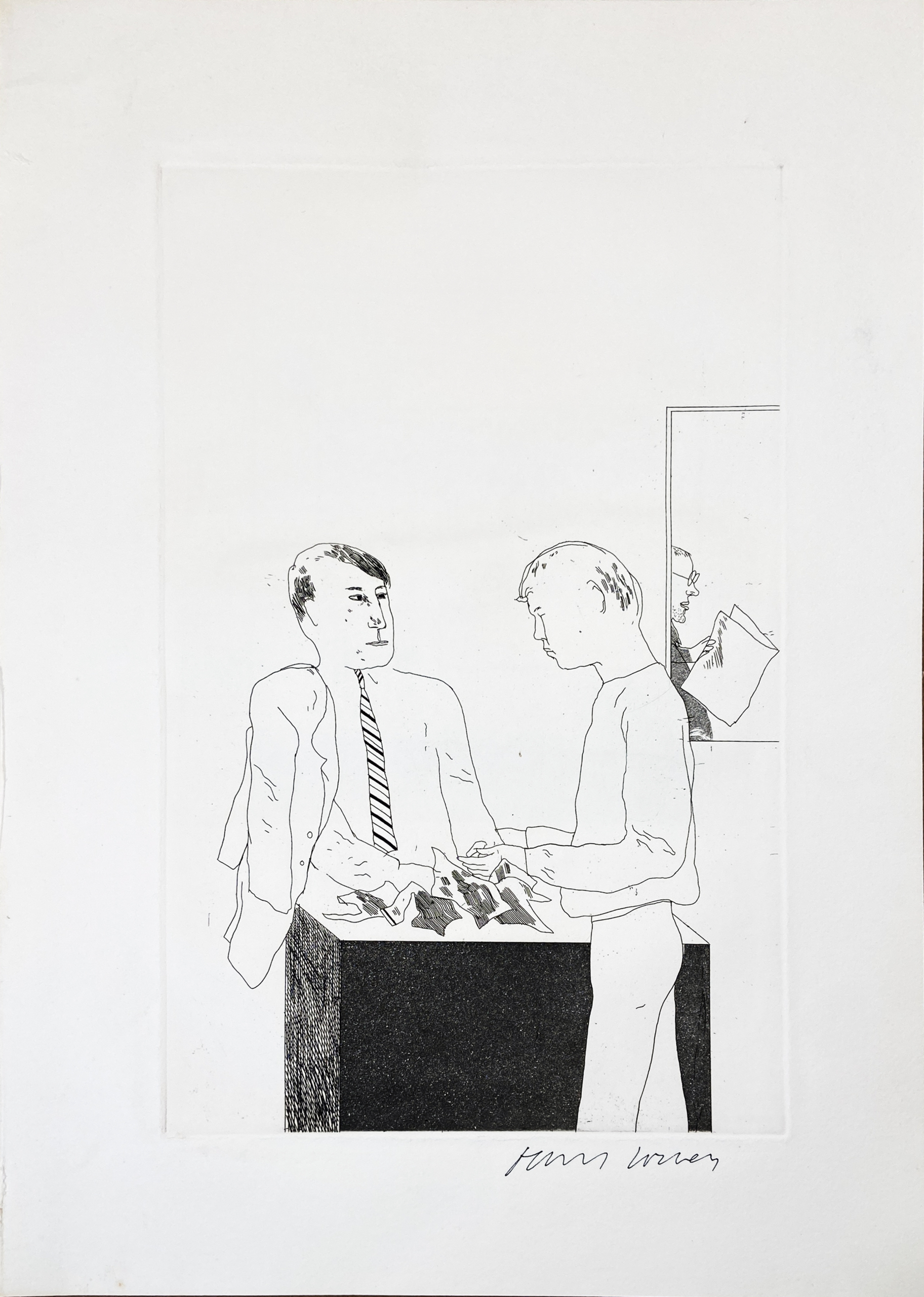 He Enquired After the Quality by David Hockney, 1966