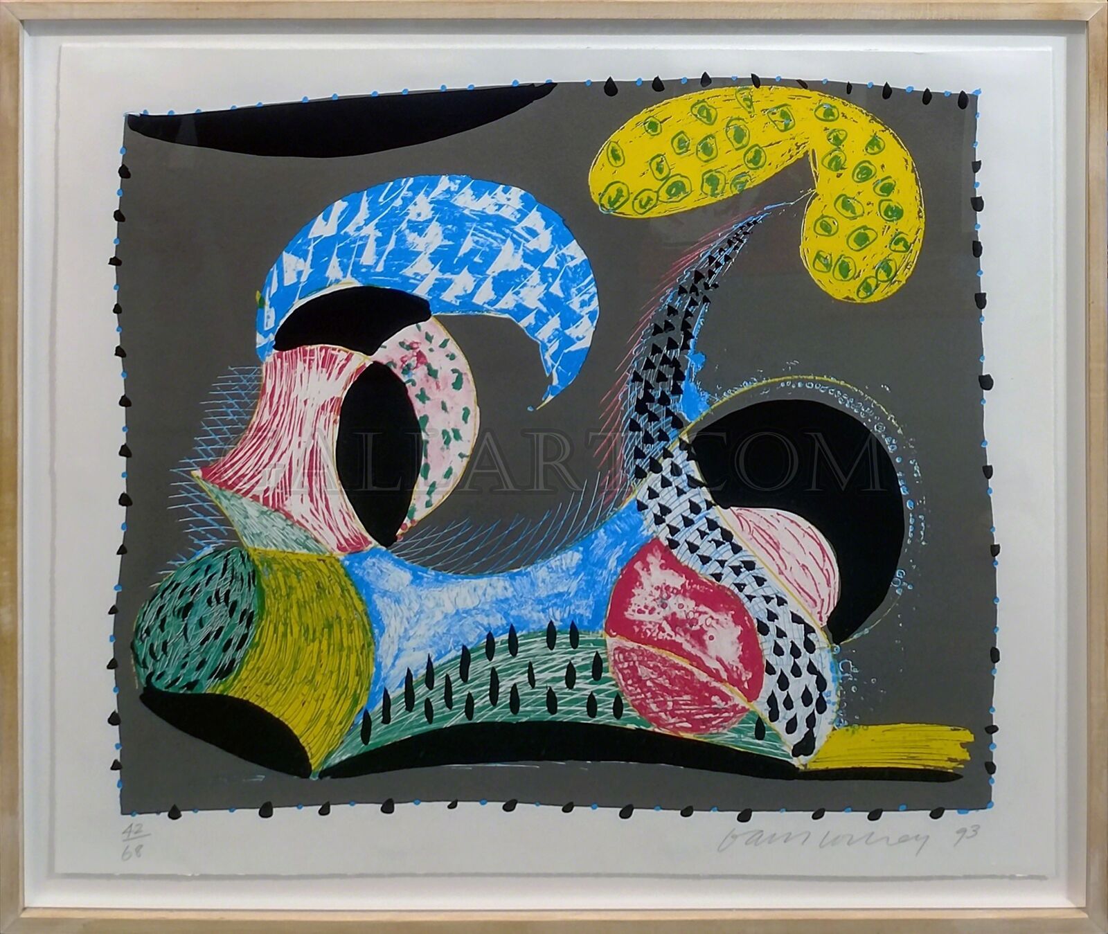 Artwork by David Hockney, WARM START, Made of Lithograph And Screenprint In Colors On Arches 88 Paper. 