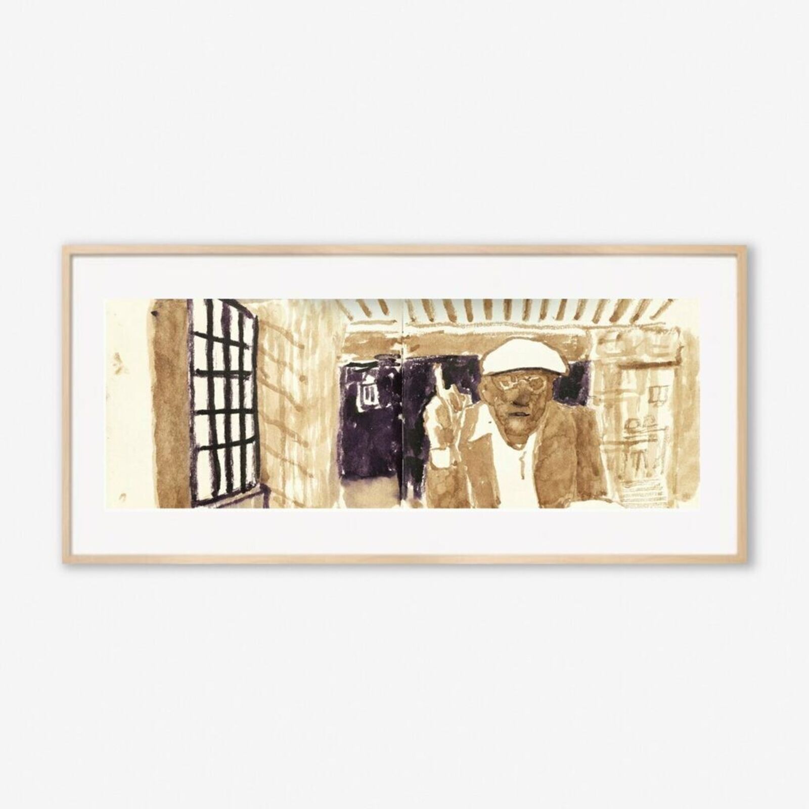 Artwork by David Hockney, 220 for 2020. Art Edition No. 101–200 ‘Self-Portrait in My Living Room’, Made of 11-color inkjet print on cotton-fiber archival paper 