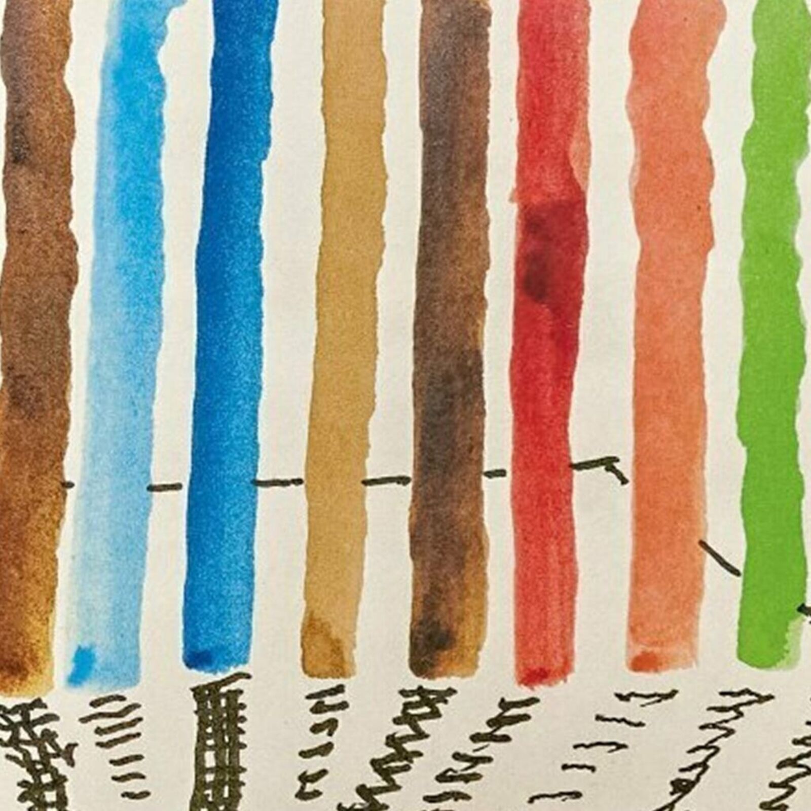Artwork by David Hockney, 220 for 2020. Art Edition No. 1–100 ‘Spilt Ink with Tests', Made of 11-color inkjet print on cotton-fiber archival paper 
