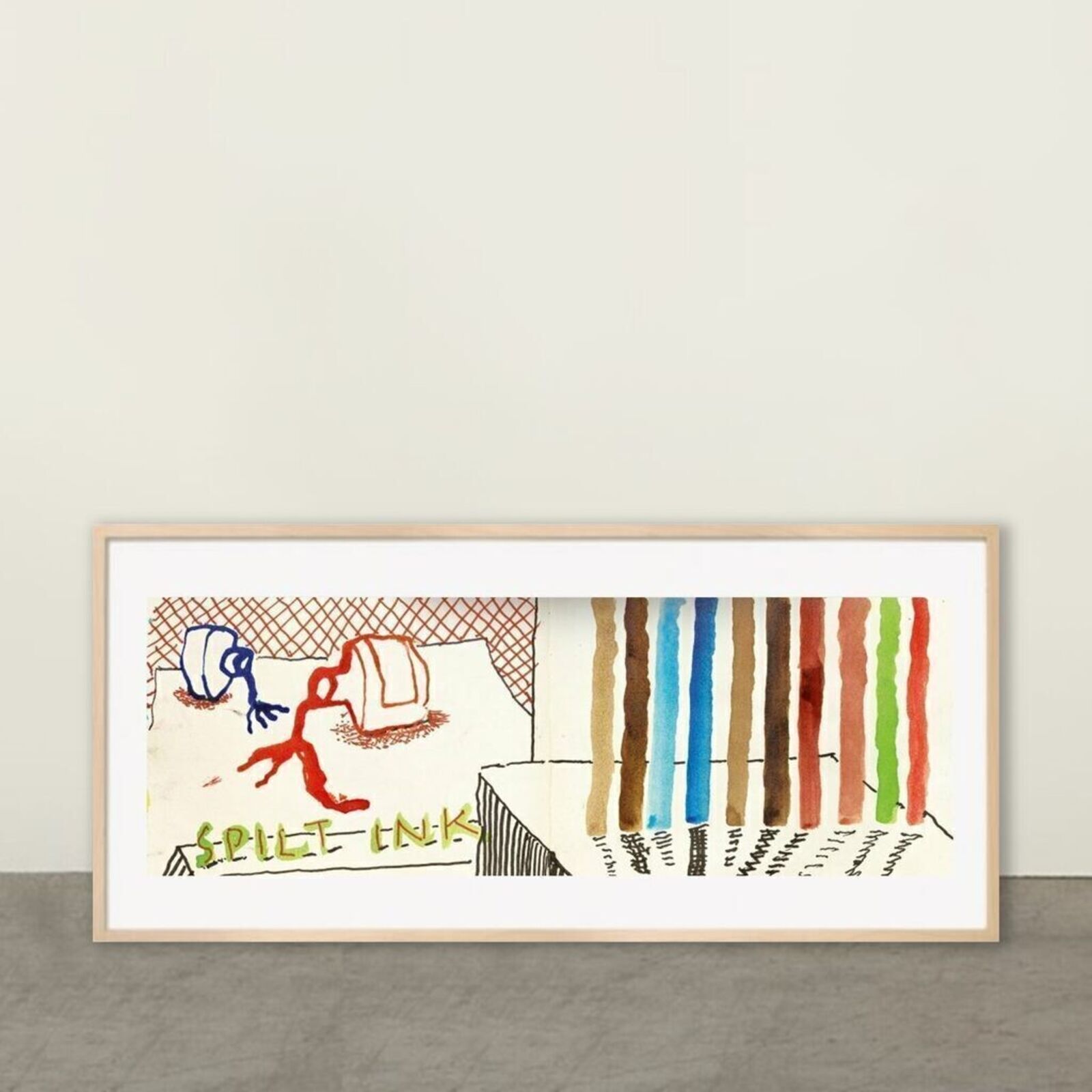 Artwork by David Hockney, 220 for 2020. Art Edition No. 1–100 ‘Spilt Ink with Tests', Made of 11-color inkjet print on cotton-fiber archival paper 