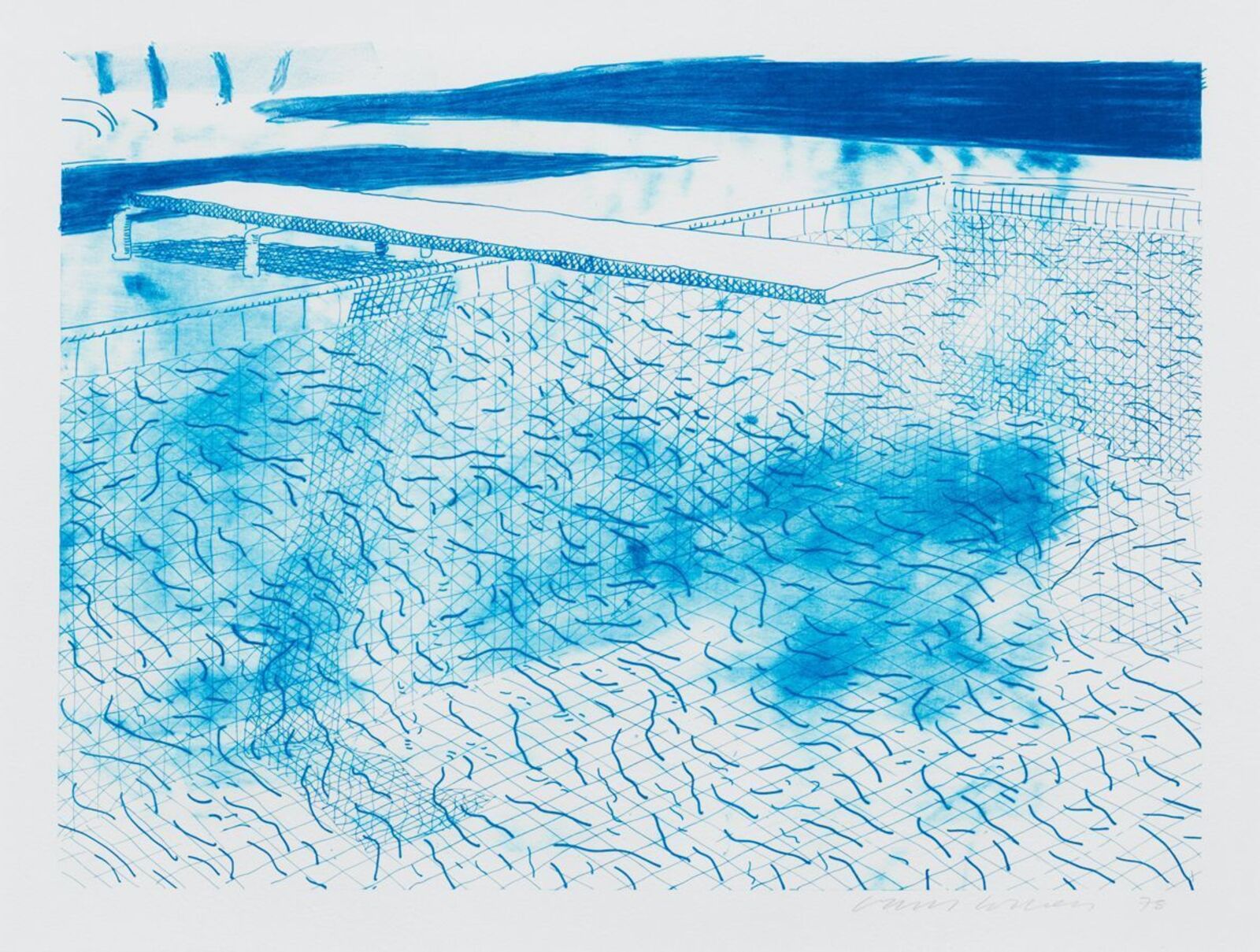 Lithograph of Water made of Lines