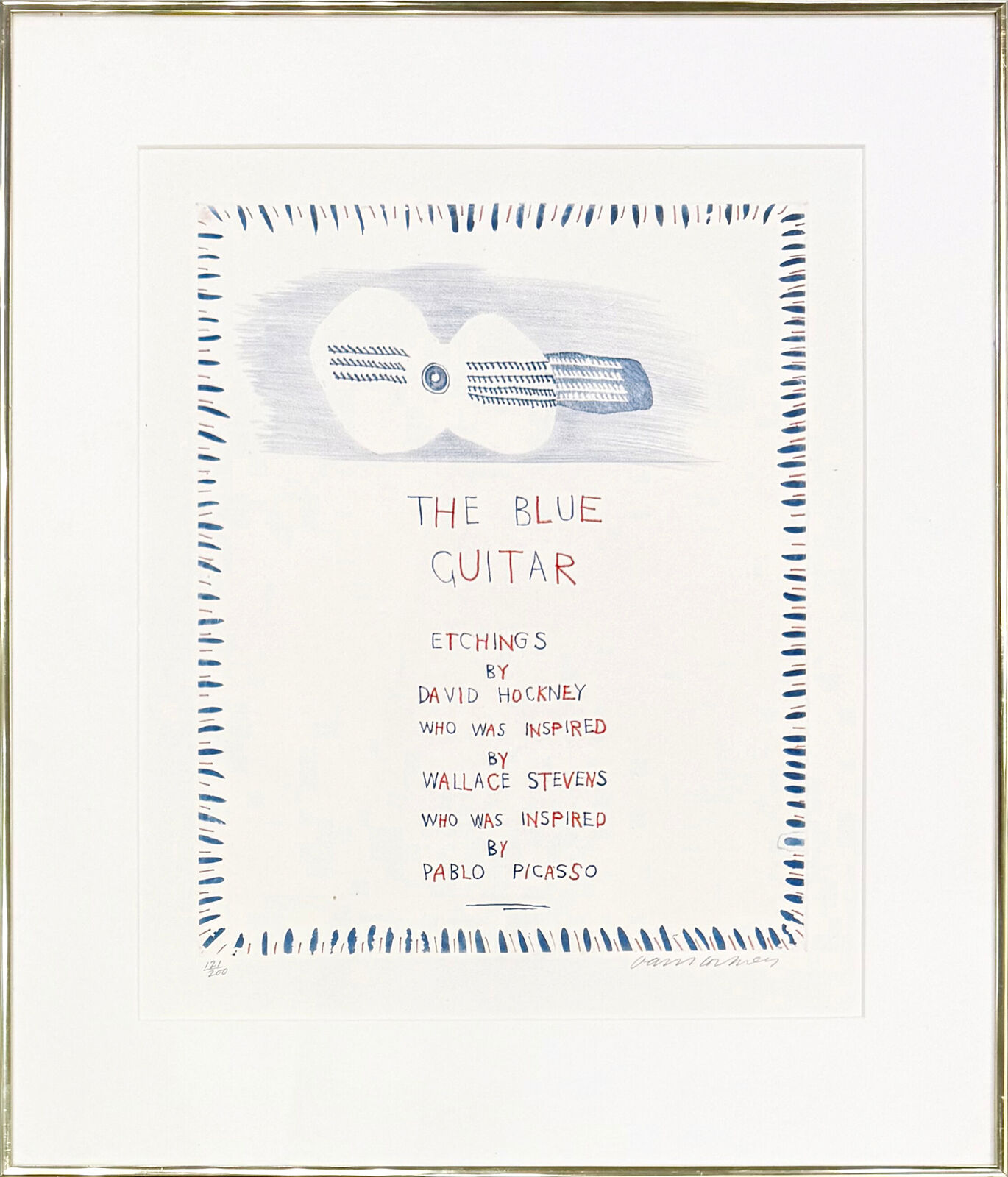 Title Page (from the Blue Guitar portfolio) by David Hockney, 1977