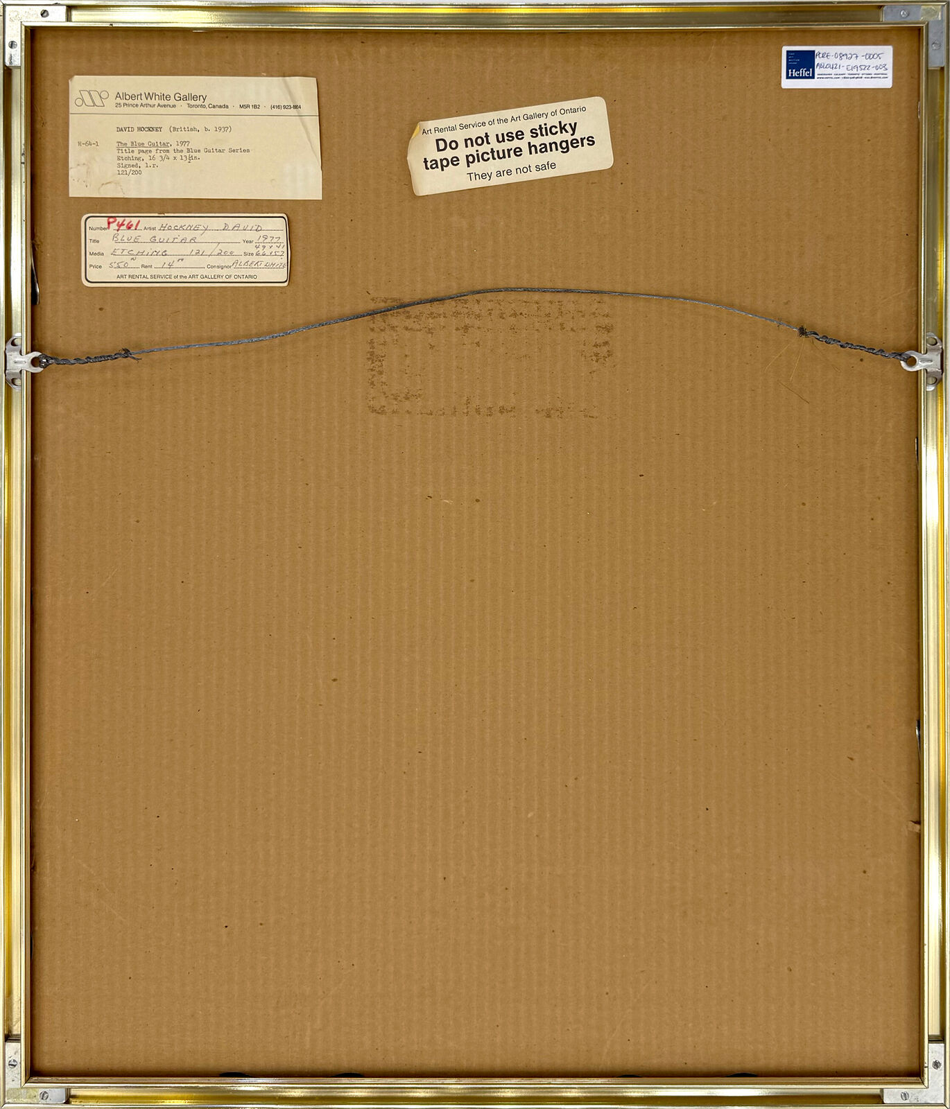 Artwork by David Hockney, Title Page (from the Blue Guitar portfolio), Made of Aquatint etching 