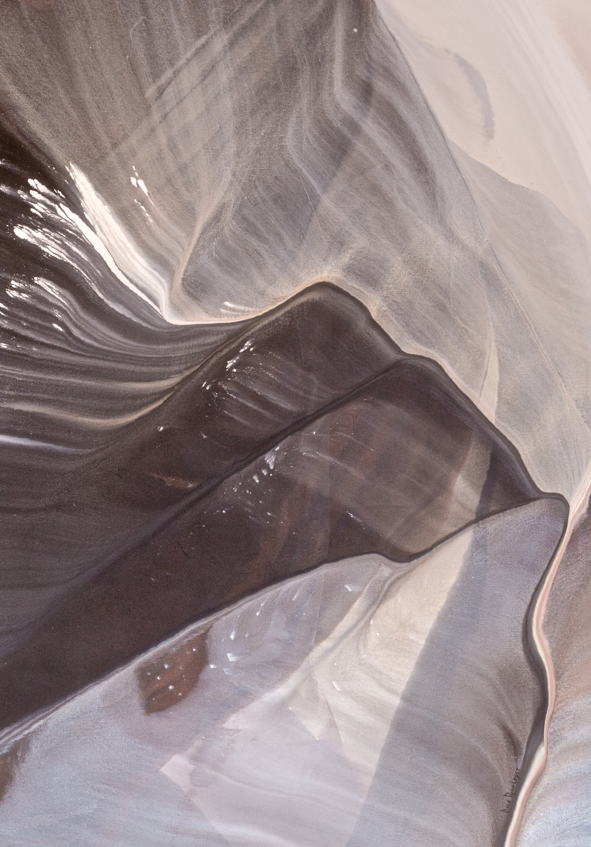 A close up of a sand dune in the desert. 