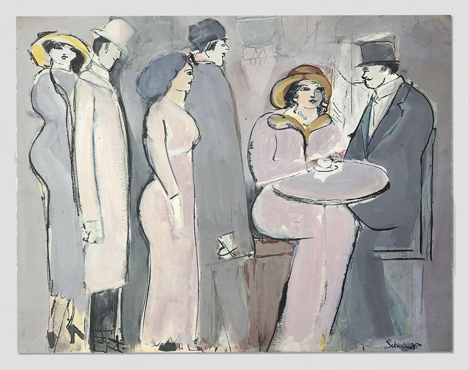 Cafe by David Schneuer, circa 1980