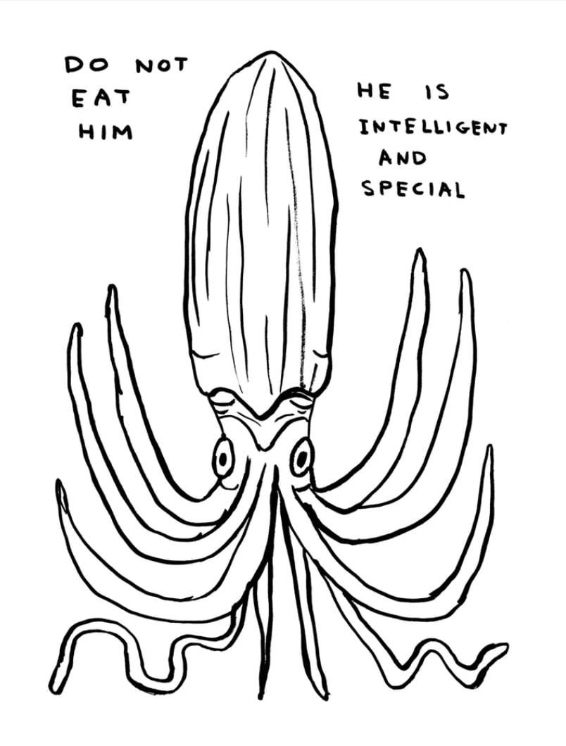 Do not eat him by David Shrigley, 2021
