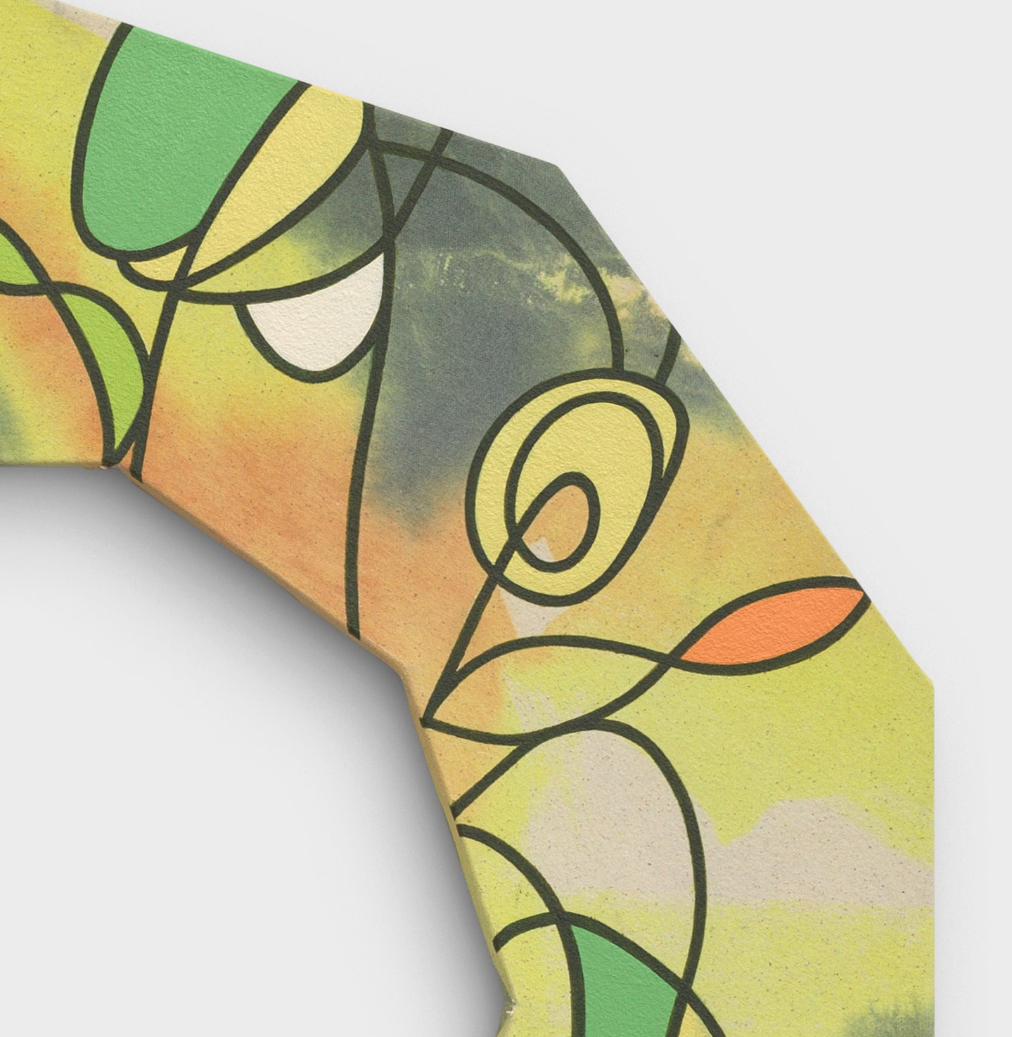 Artwork by Debbi Kenote, Whispering Bells, Made of Acrylique et teinture sur toile / Acrylic and dye on canvas 