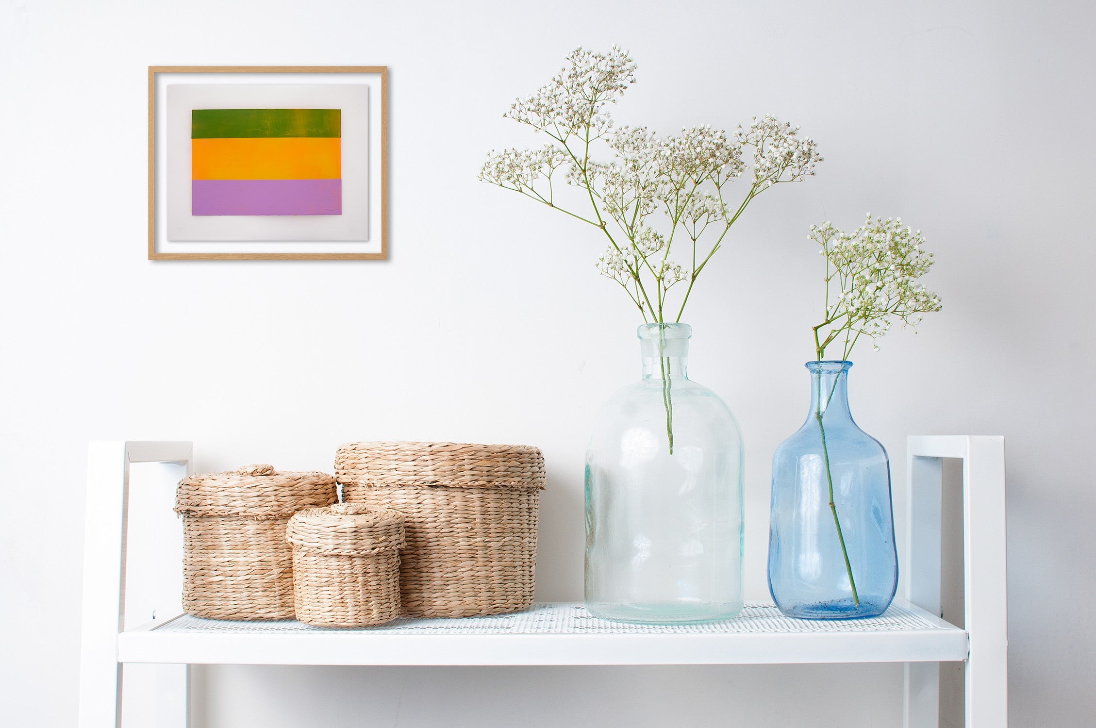 Artwork by Debra Ramsay, Colors Within a Witch Hazel Blossom 2, Made of Acrylic on polyester film 