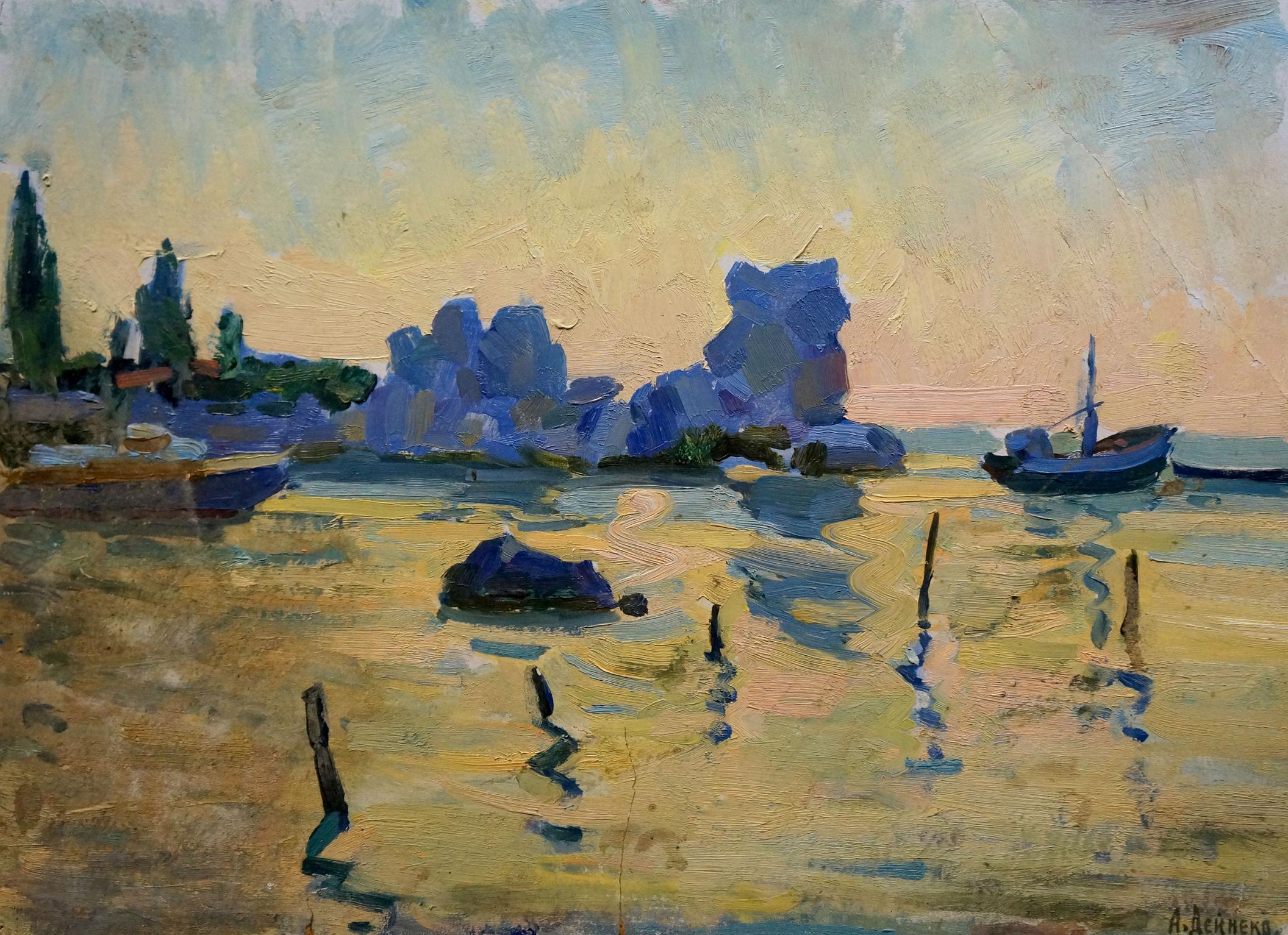 On the shore by Aleksandr Deyneka, null
