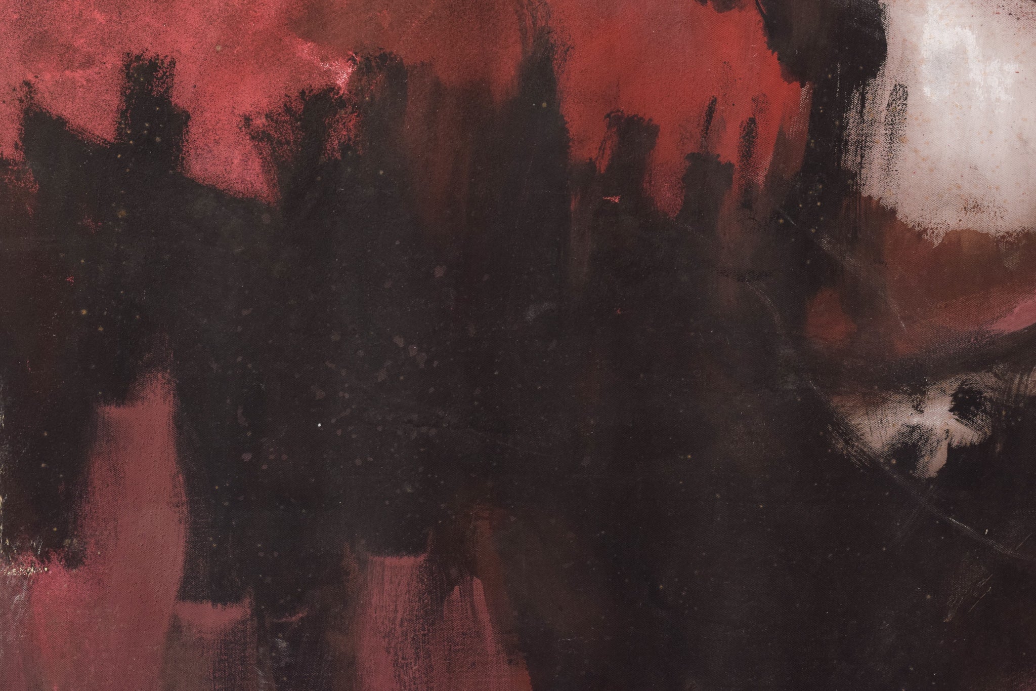 A painting of a woman's face on a piece of paper.