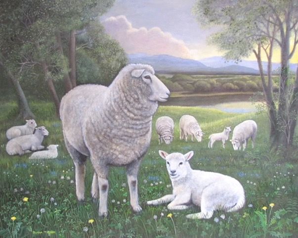 Lamb and Ewe by Diana Cook, null