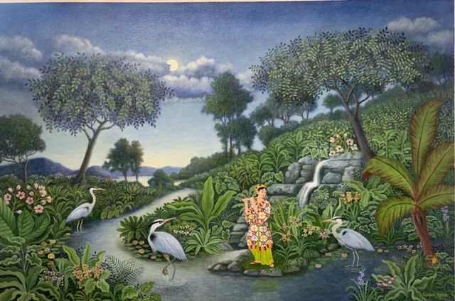 Artwork by Diana Cook, Melody for the Blue Herons, Made of Oil on Canvas 