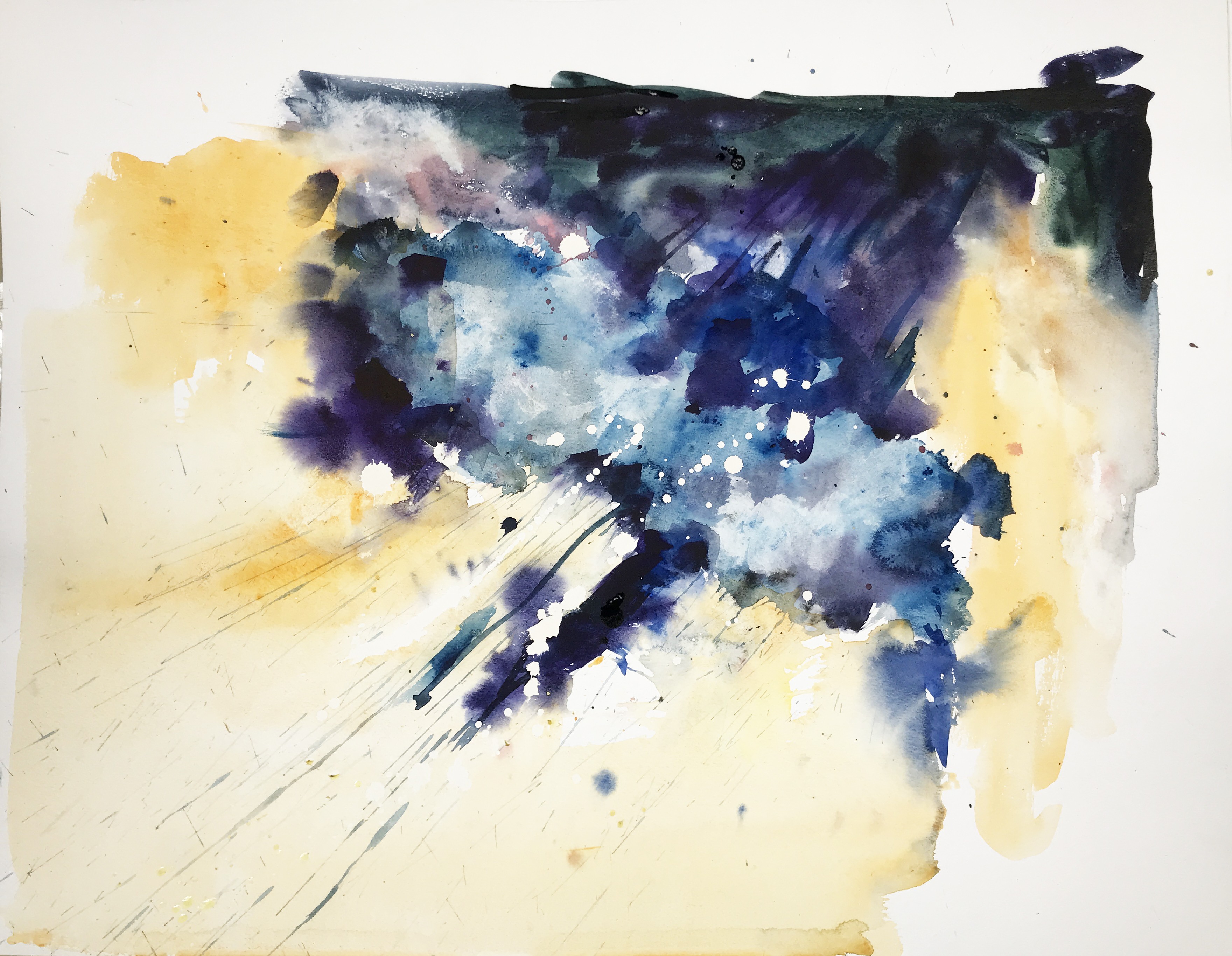 A watercolor painting on a piece of paper with a white background.