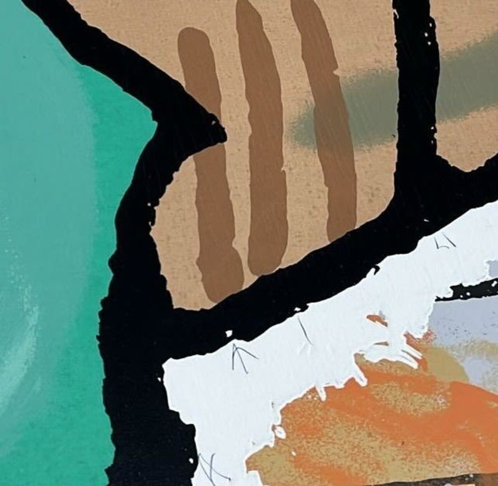 A painting of an ice cream cone on a wall.