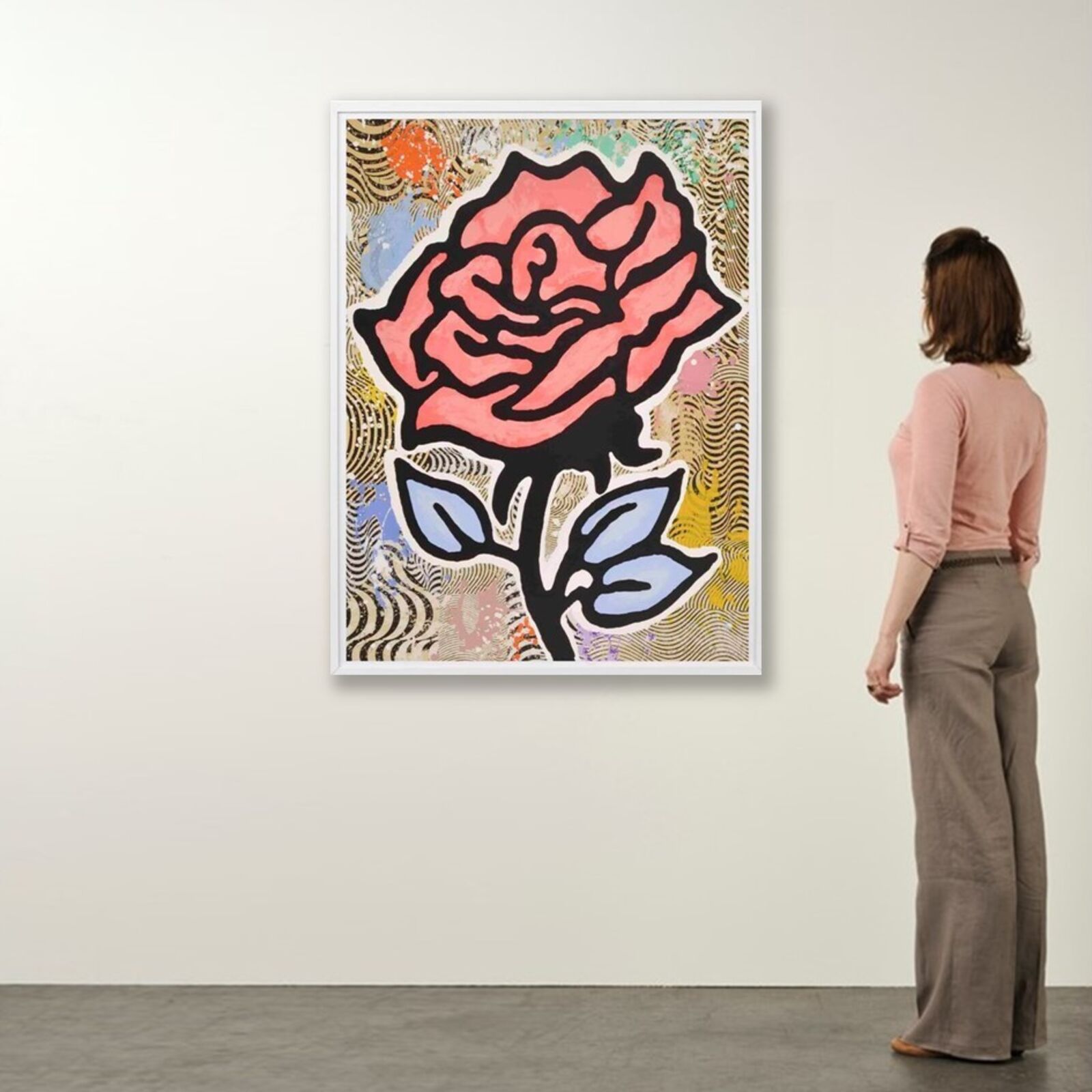 Artwork by Donald Baechler, Red Rose, Made of Silkscreen 