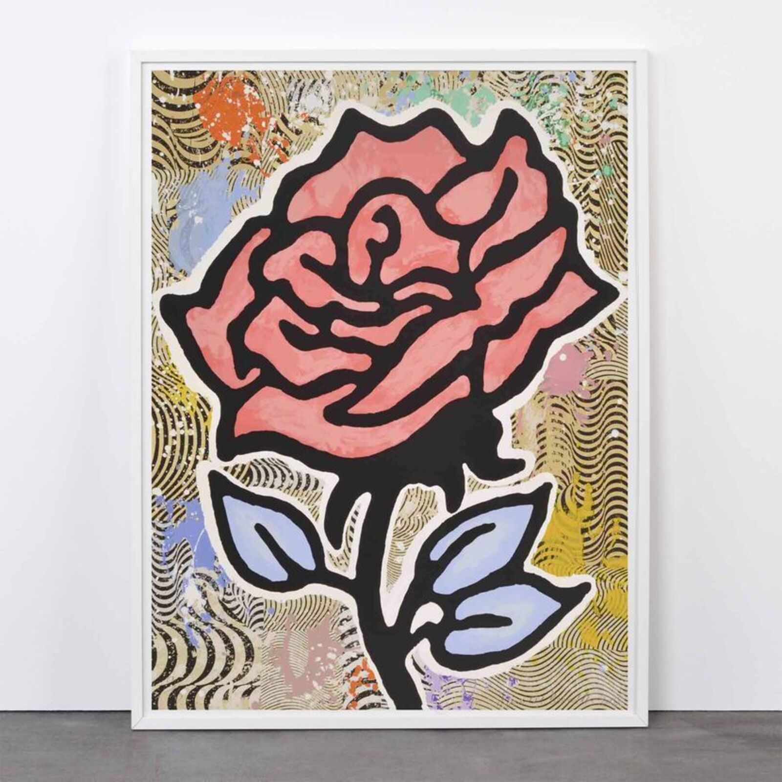 Artwork by Donald Baechler, Red Rose, Made of Silkscreen 