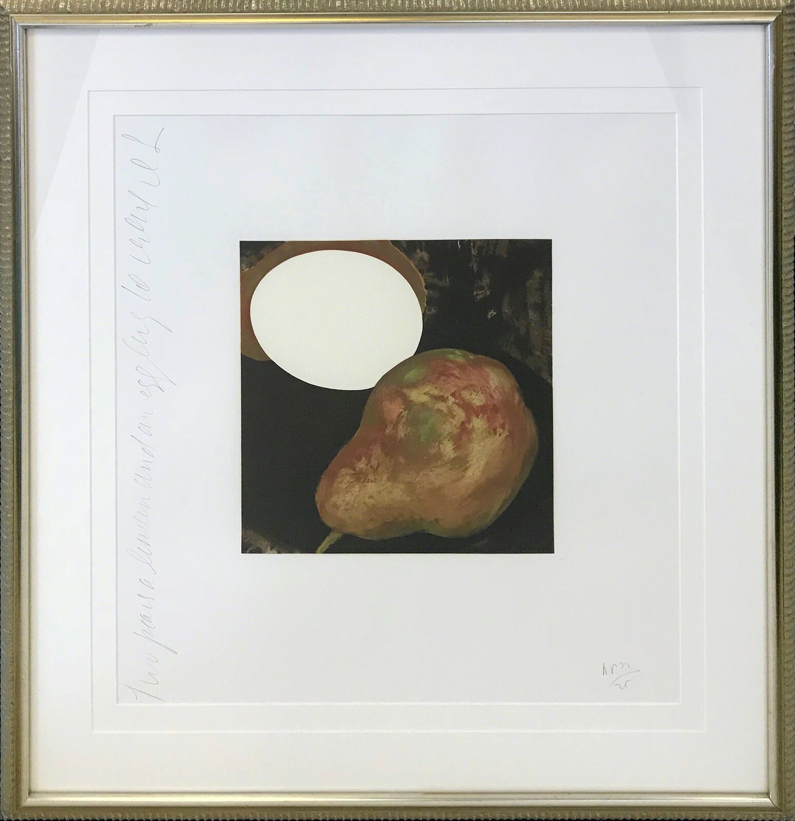2 PEARS, A LEMON, AND AN EGG by Donald Sultan, 1994