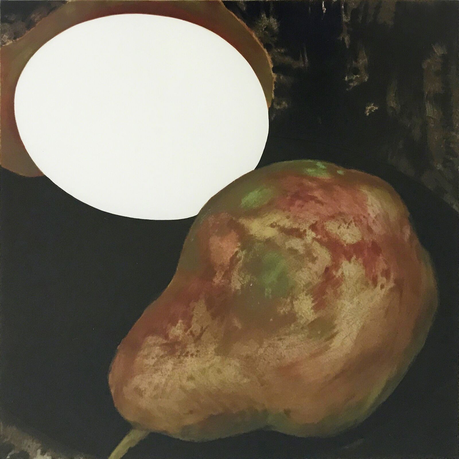 Artwork by Donald Sultan, 2 PEARS, A LEMON, AND AN EGG, Made of Silkscreen 