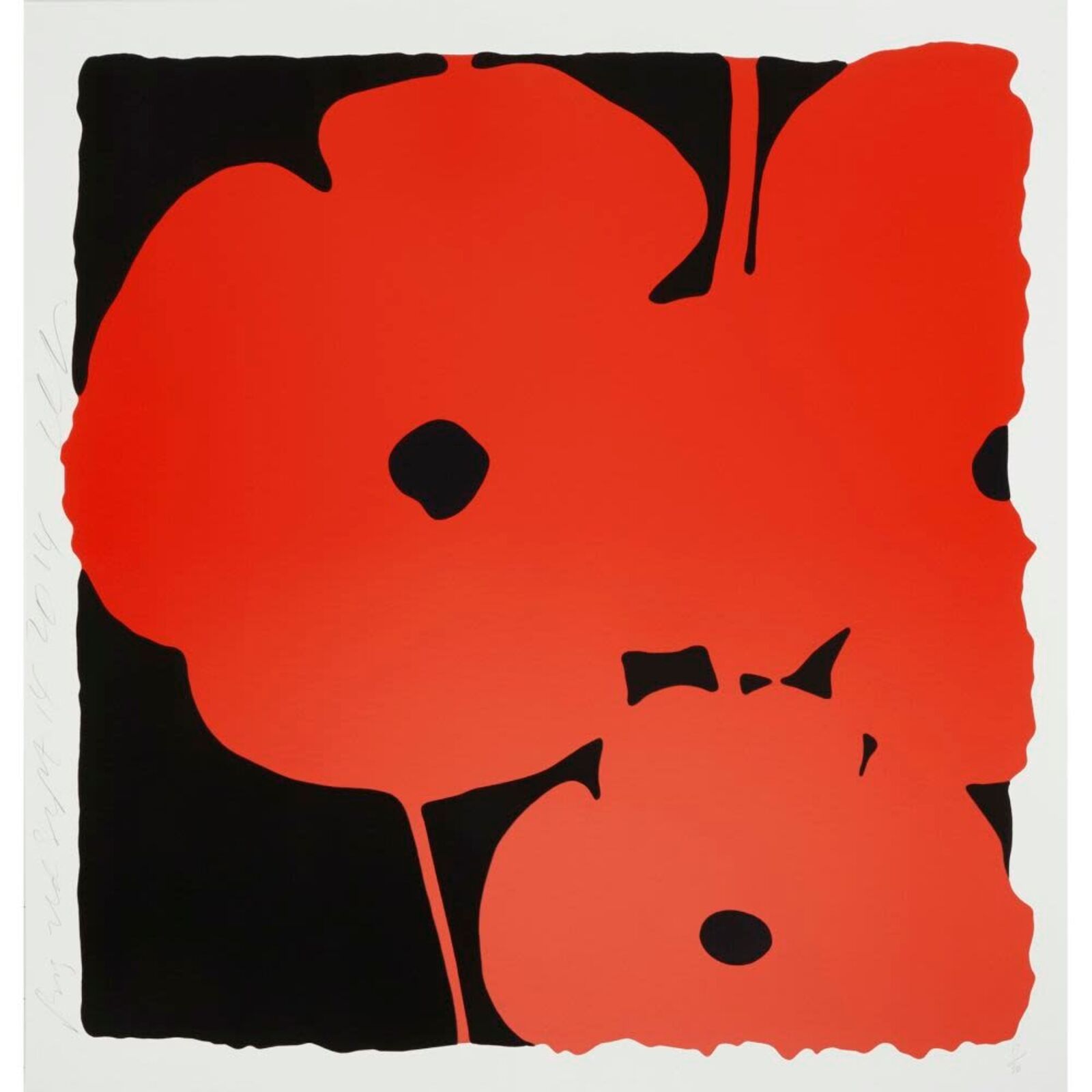Artwork by Donald Sultan, Big Poppies (portfolio), Made of Silkscreen 