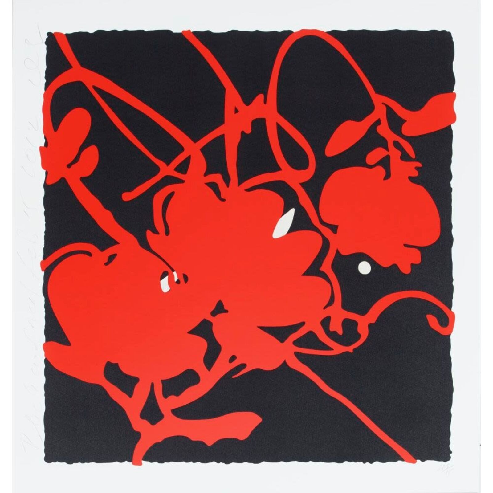 Artwork by Donald Sultan, Black and Red, Feb. 15, 2012, Made of Silkscreen 
