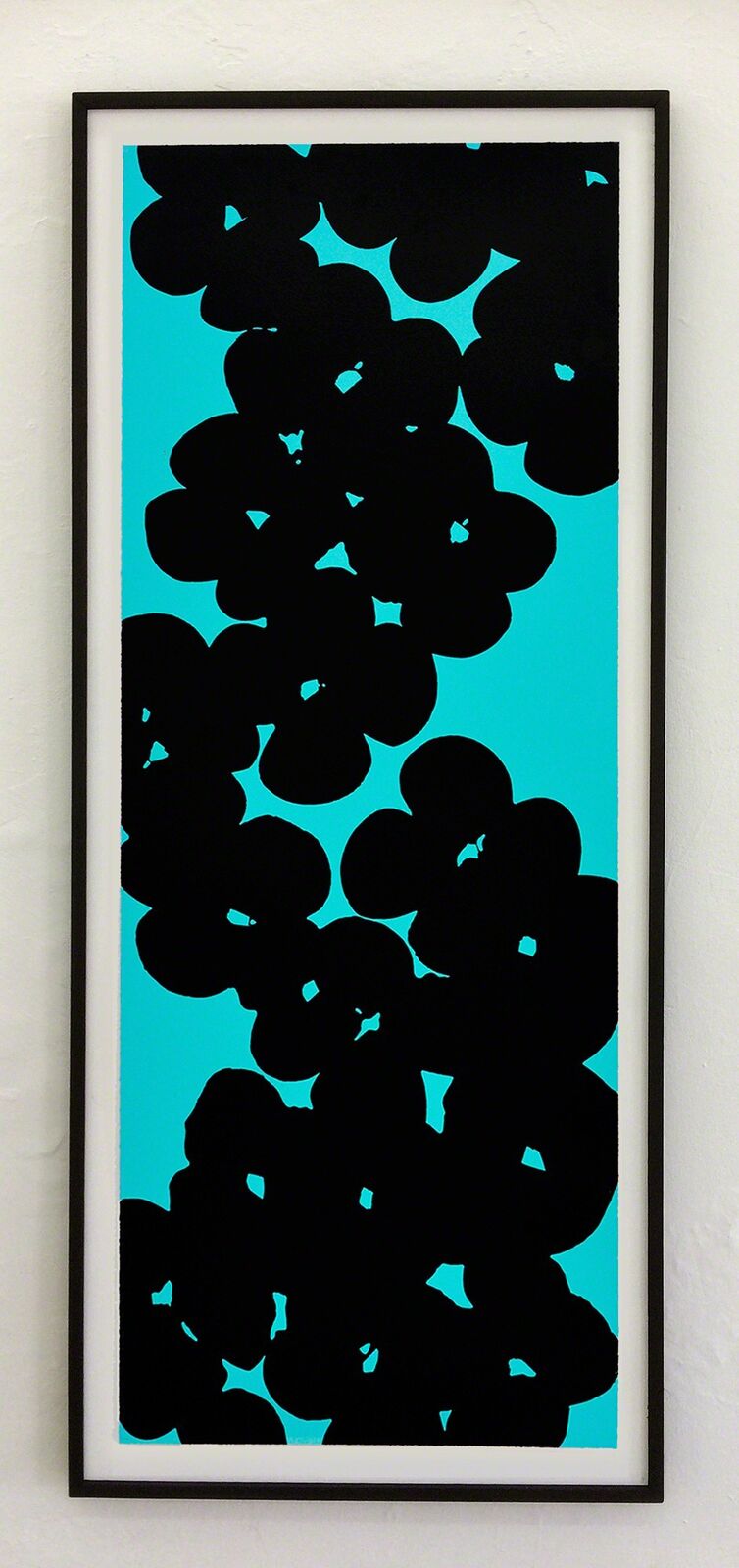 Black on aqua by Donald Sultan, 2018