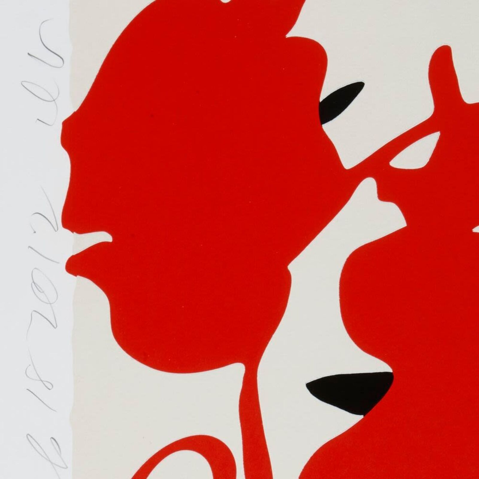 Artwork by Donald Sultan, Lantern Flowers, Feb 18, 2012, Made of Silkscreen 