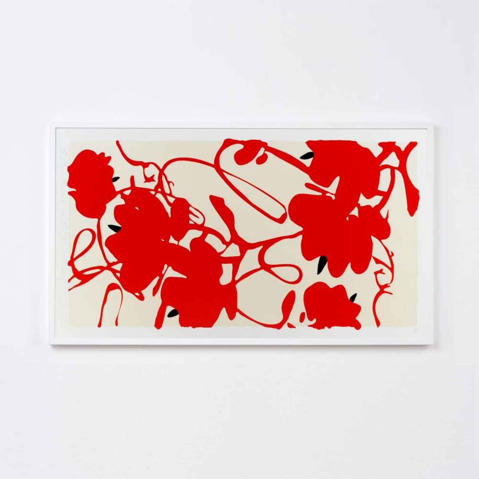 Artwork by Donald Sultan, Lantern Flowers, Feb 18, 2012, Made of Silkscreen 