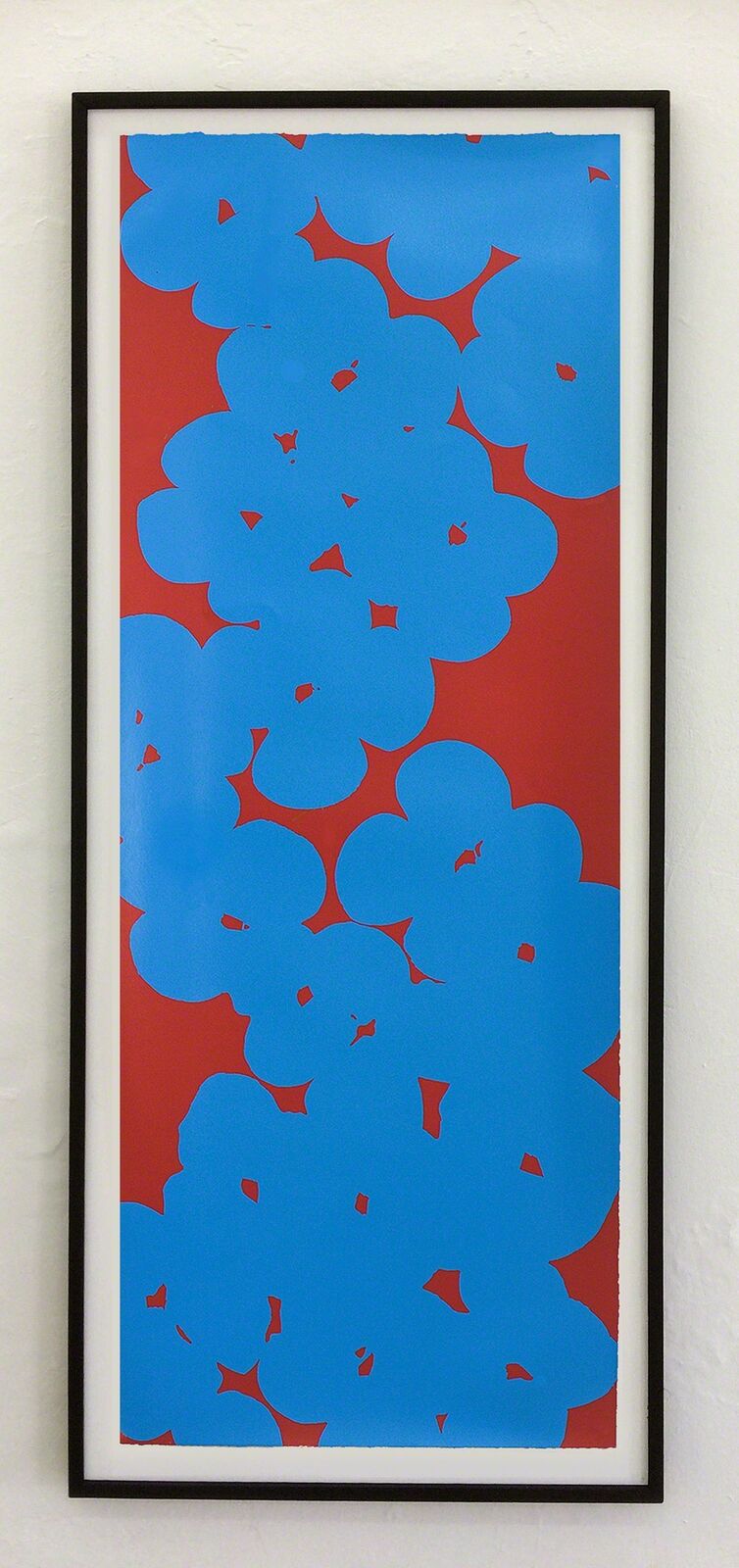 Light blue on red by Donald Sultan, 2018