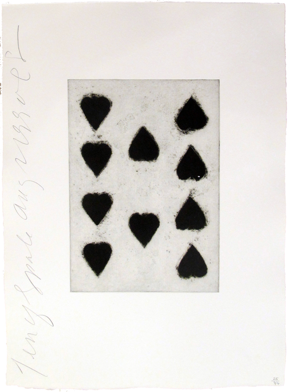 Playing Cards (Ten of Spades) by Donald Sultan, 1990