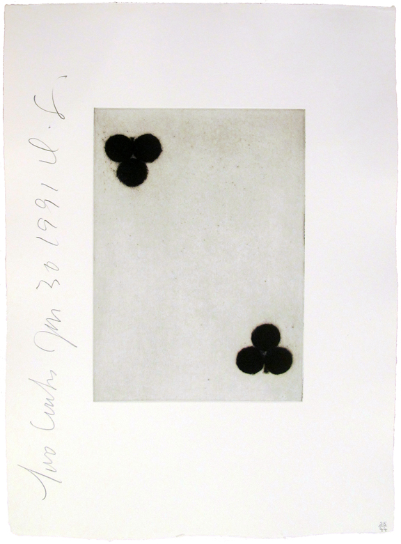 Playing Cards (Two of Clubs) by Donald Sultan, 1990