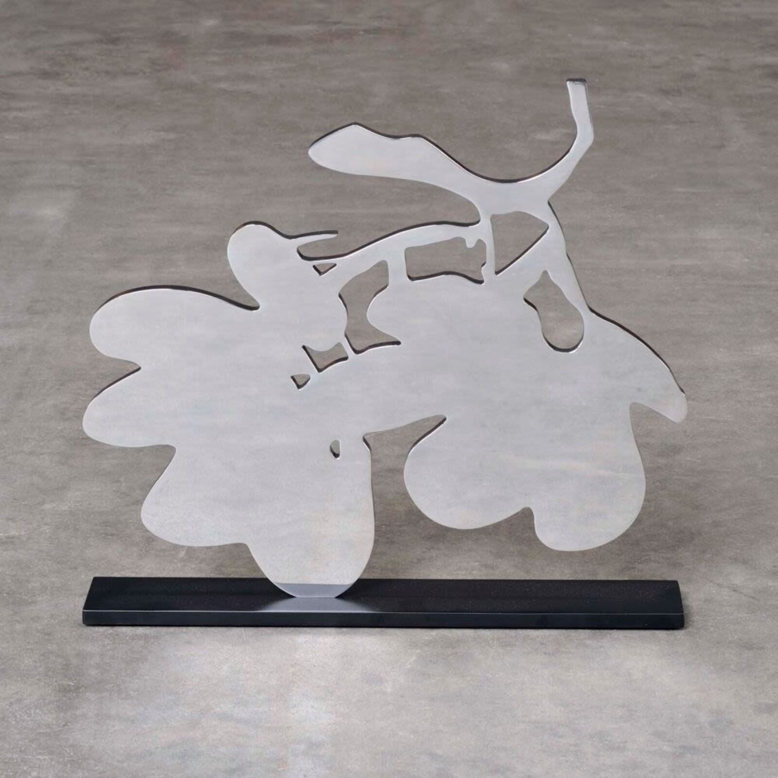 Artwork by Donald Sultan, Silver Lantern Flowers, May 5, 2014, Made of Polished Aluminum Sculpture 